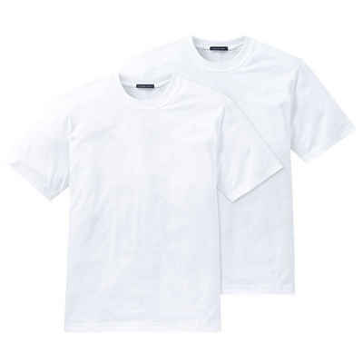 Schiesser T-Shirt (2-tlg) mit Rundhals-Ausschnitt, formstabil, verstärkte Halsnaht