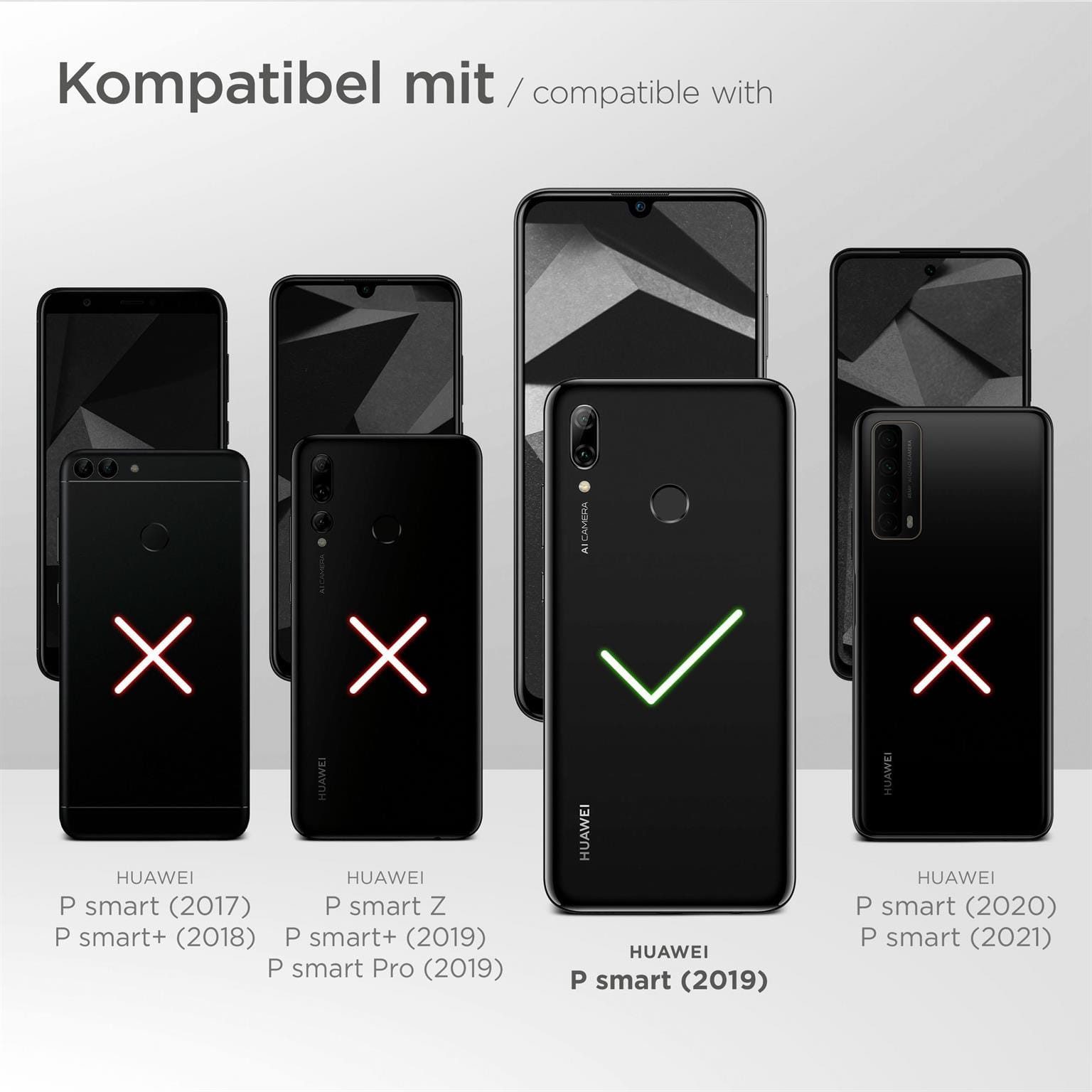 ONEFLOW Handyhülle für Huawei P smart 2019 Hülle Dünn SlimShield Pro Rot 6,21 Zoll, Backcover TPU Case Handyhülle minimalistisch Schutzhülle Erhöhter Rand