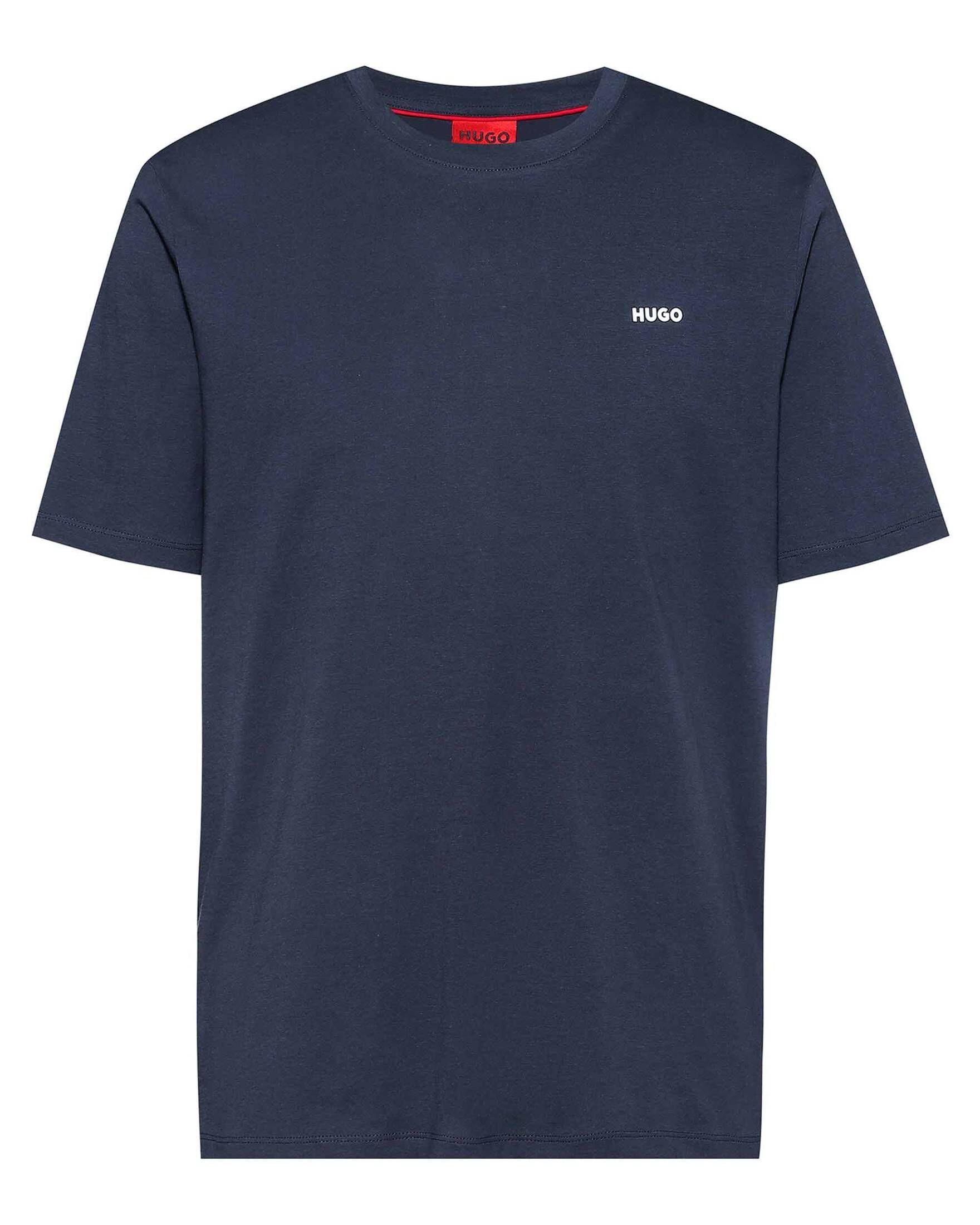 HUGO T-Shirt Herren T-Shirt DERO222 (1-tlg) blau (296)