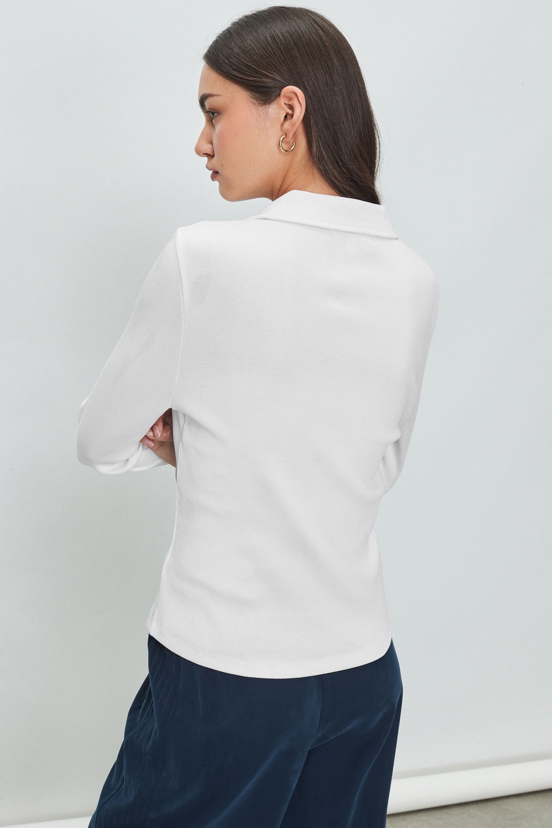Next Langarmbluse Langärmeliges Button-down-Henley-Oberteil (1-tlg) günstig online kaufen