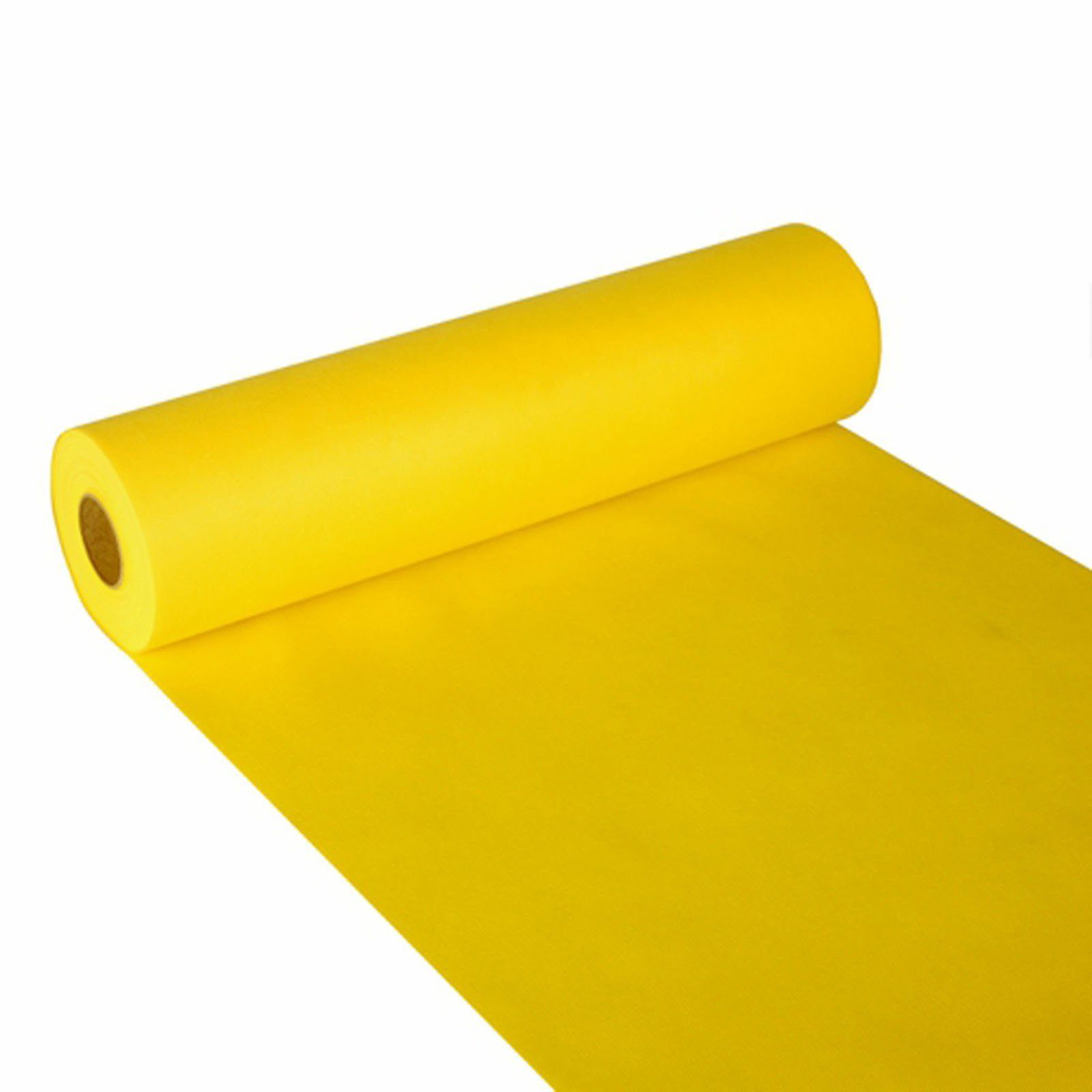 PAPSTAR Tischläufer 4 Stück Vlies Tischläufer, gelb soft selection 24 m x 40 cm