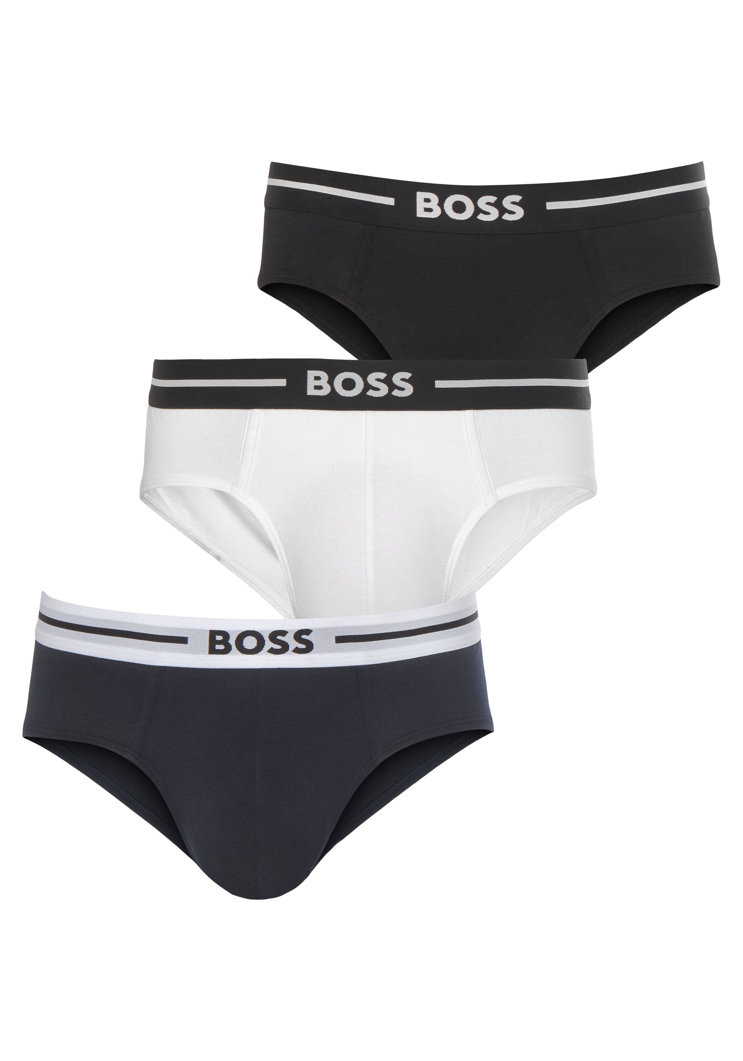 BOSS Slip Herren HipSlips, 3er Pack Bold, Unterwäsche