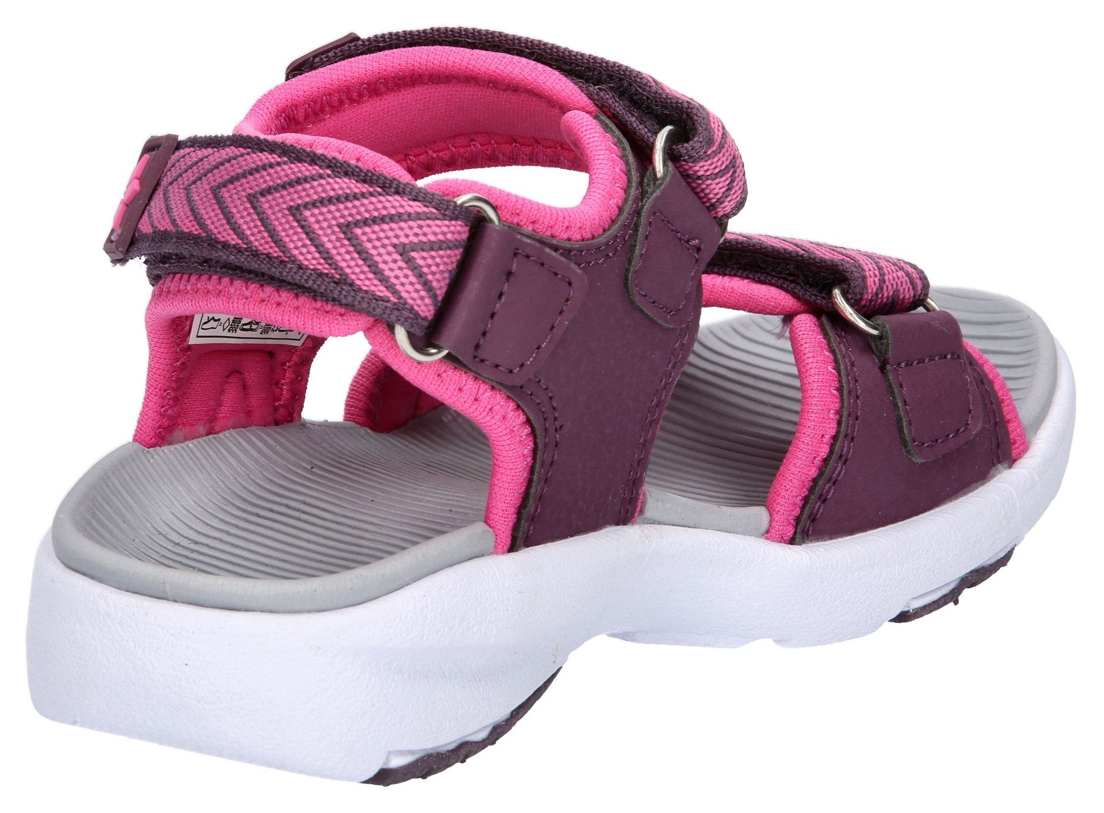 Outdoorsandale bordeaux-pink Klettverschluss mit Lico Sami