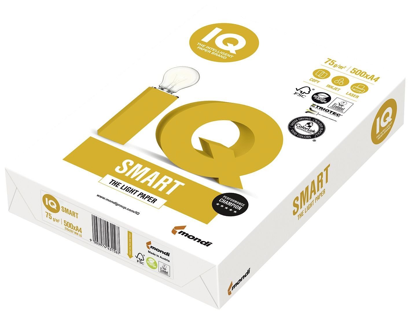 iQ Handgelenkstütze IQ Kopierpapier SMART DIN A4 75 g/qm 500 Blatt