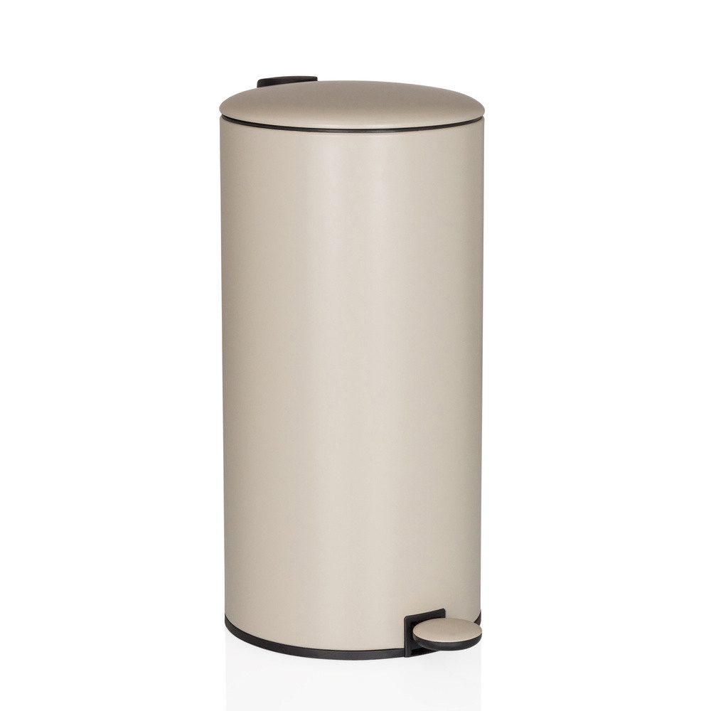 hjh OFFICE Mülleimer Mülleimer CLEAN STEP 2 Eisen, Treteimer 30 Liter mit Softclose, Abfalleimer mit Deckel