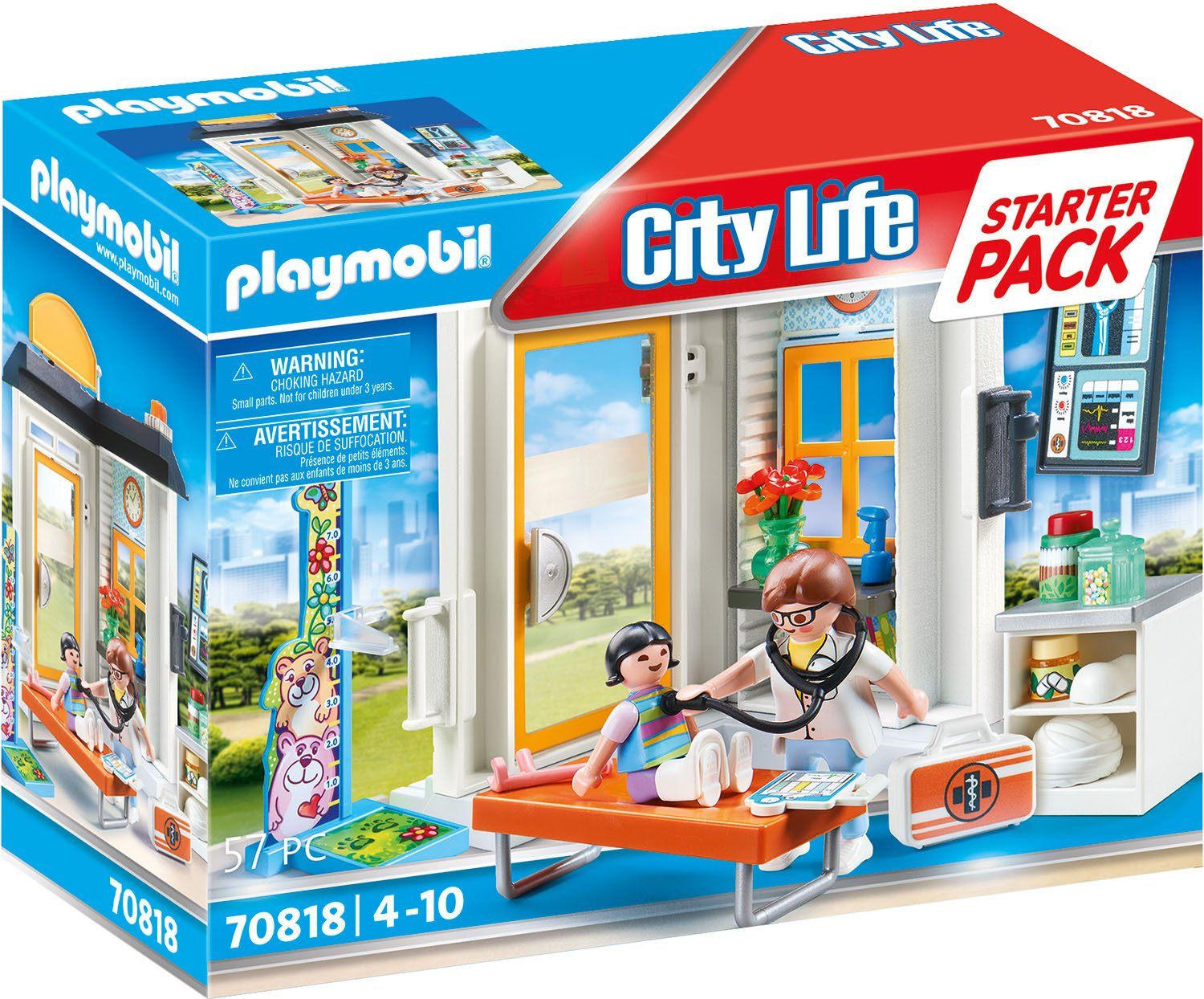 Playmobil® Konstruktions-Spielset Starter Pack Kinderärztin (70818), City  Life, (57 St), Made in Germany, Mit 2 Figuren, Arzthäuschen, Arztkoffer mit  4 tlg. Arztbesteck, u.v.m.
