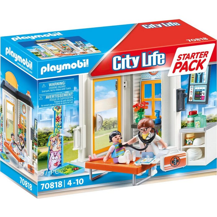 Playmobil® Konstruktions-Spielset Starter Pack Kinderärztin (70818) City Life (57 St) Made in Germany
