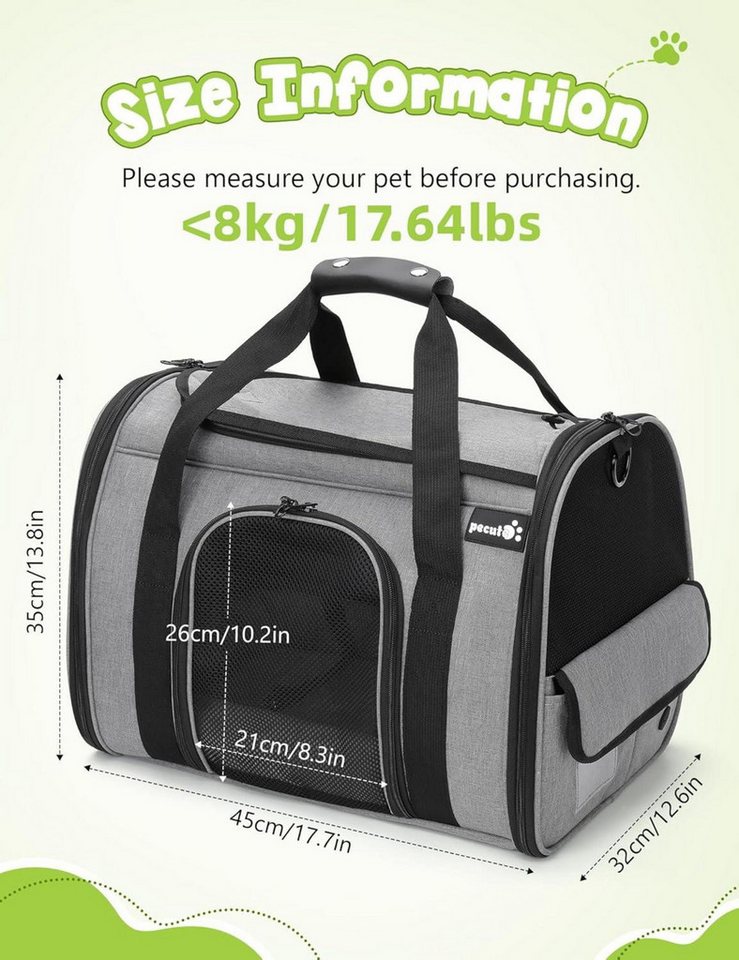 Thumbnail - LuxusKollektion Schutzkragen Transportbox Katze Katzen Transportbox Haustiernest faltbar