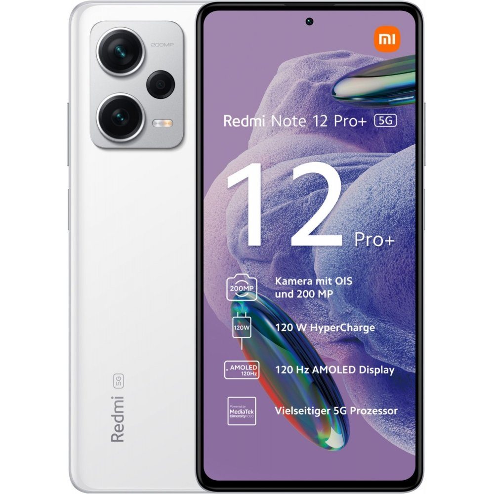 Xiaomi Redmi Note 12 Pro+ 5G 256 GB / 8 GB - Smartphone - polar white Smartphone (6,7 Zoll)
