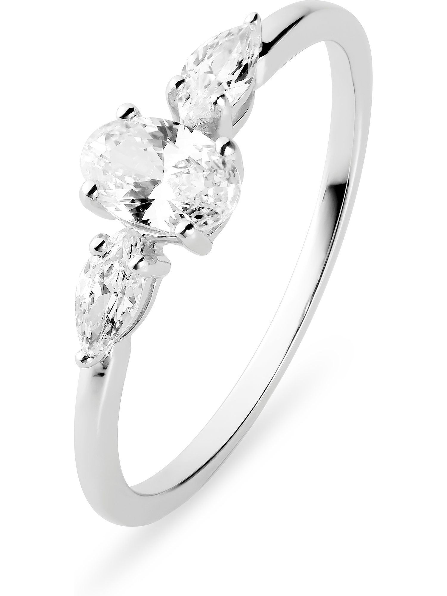 CHRIST Silberring CHRIST Damen-Ring 925er Silber, recycelt Zirkonia, Zirkonia
