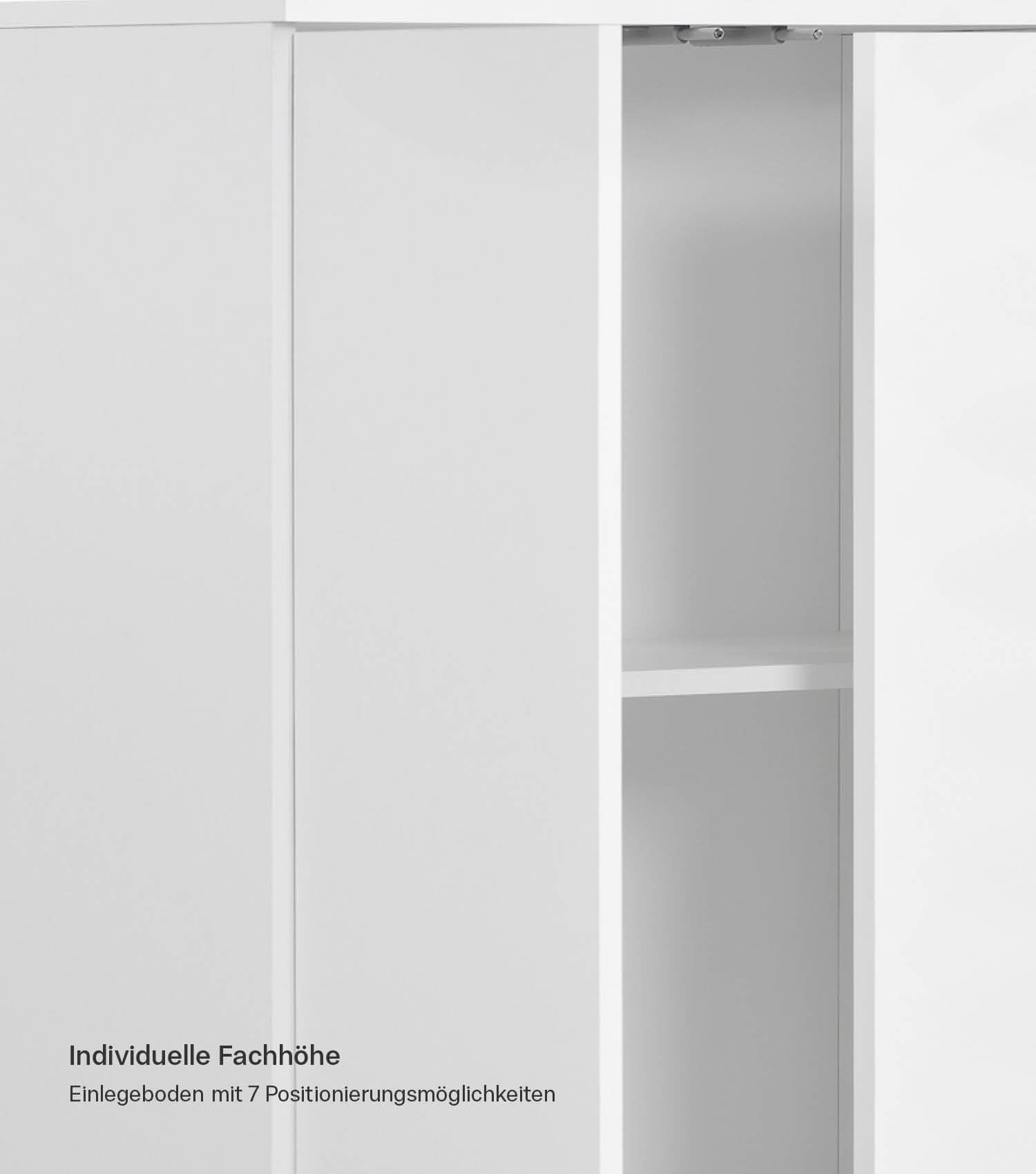 mokebo Mehrzweckschrank Der Kurze (60x81 cm, mit Einlegeboden) Aktenschrank, Schuhschrank & Aufbewahrungsschrank in Weiß