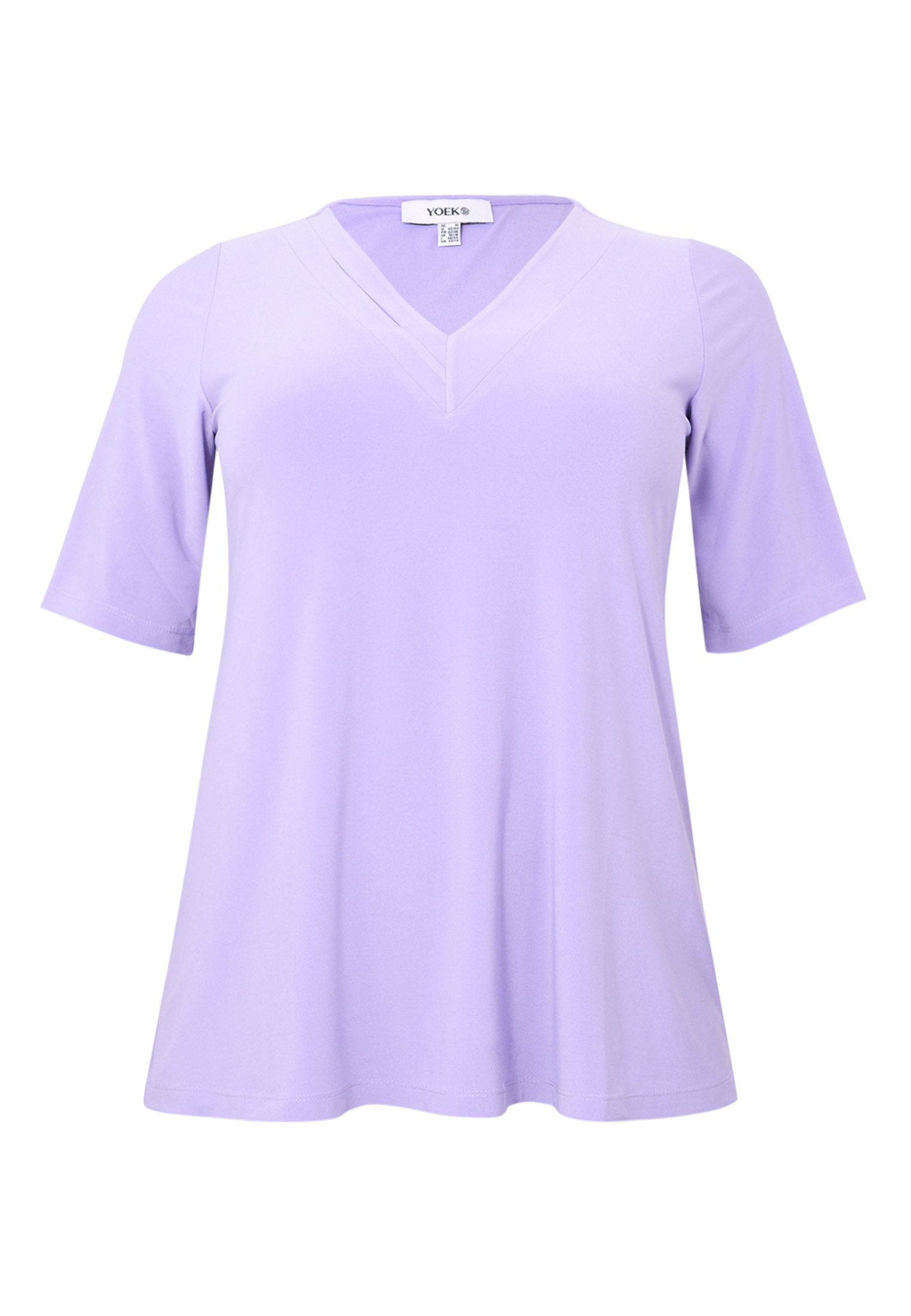 Langarmshirt Damen T-shirt mit V-Ausschnitt
