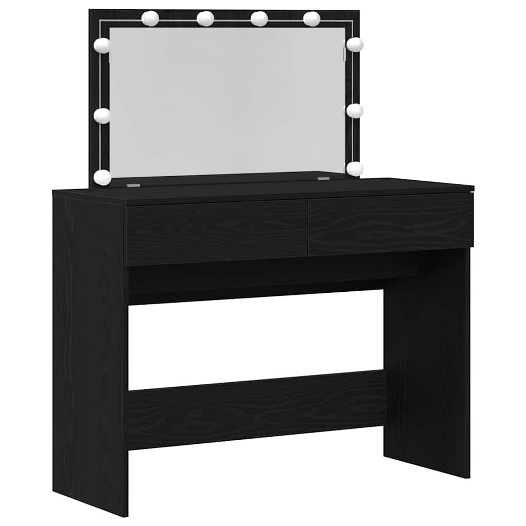 vidaXL Schminktisch Schminktisch Schwarz Eichen-Optik 100 x 40 x 120 cm (1-St)
