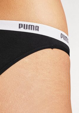 PUMA Bikinislip Iconic (Packung, 2-St) mit schmalem Logo-Webbündchen