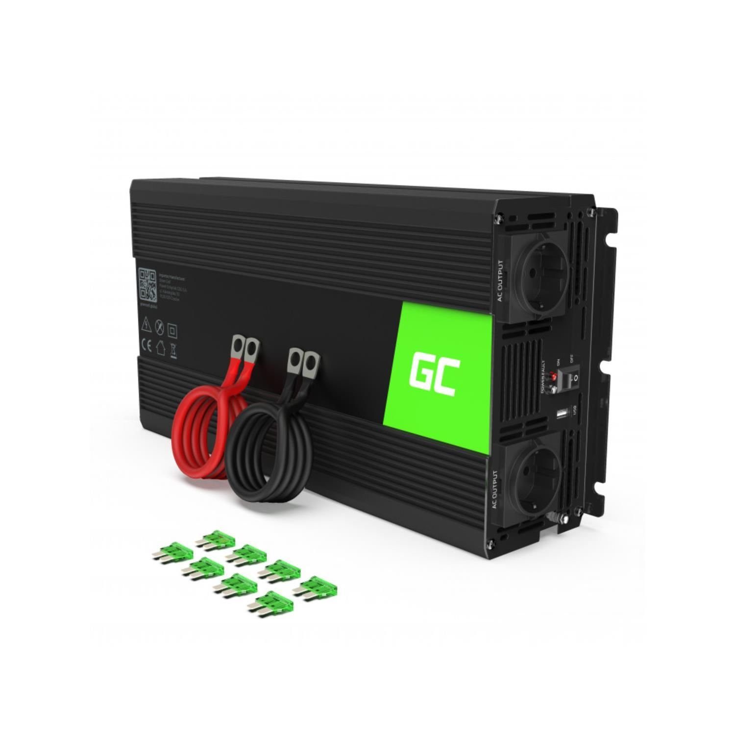 Green Cell Spannungswandler Spannungswandler 12V auf 230V Reiner sinus  300W/600W USV für Heizung