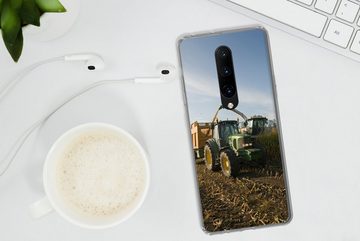 MuchoWow Handyhülle Traktor - Anhänger - Mais - Grün - Landleben, Phone Case, Handyhülle OnePlus 7 Pro, Silikon, Schutzhülle