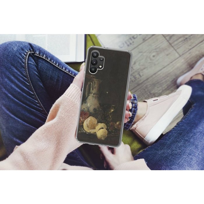 MuchoWow Handyhülle Stilleben mit Porzellankanne - Gemälde von Willem Kalf Handyhülle Samsung Galaxy A32 5G Smartphone-Bumper Print Handy ZV11143