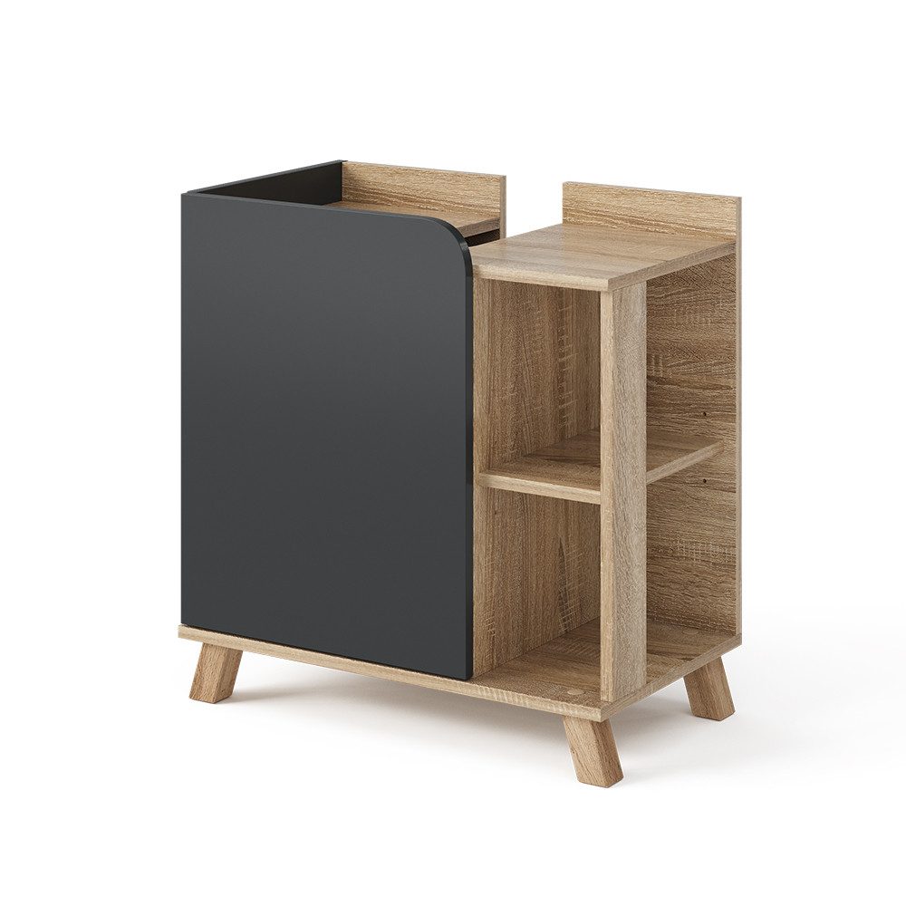 Vicco Waschbeckenunterschrank Karen, Sonoma/Anthrazit, 60 x günstig online kaufen