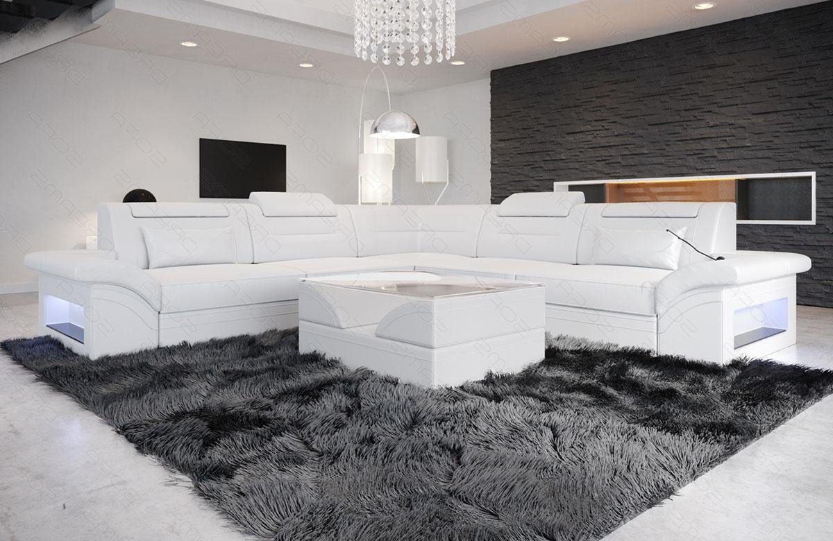 Sofa Dreams Ecksofa Sofa Leder Brianza L Form Ledersofa, Couch, mit LED, wa günstig online kaufen