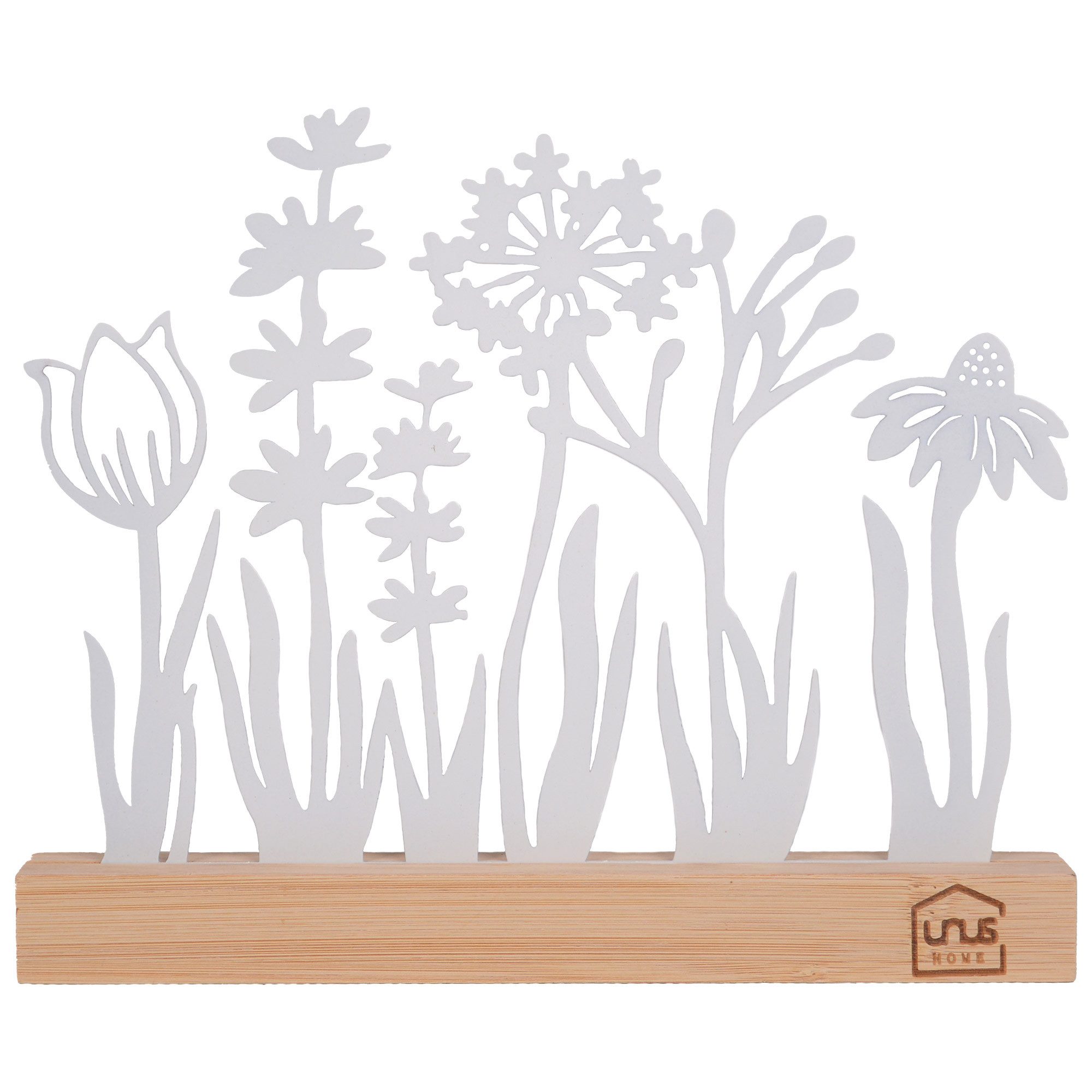 UNUS HOME Dekofigur Aufsteller Blumenwiese (Weiß), Blumenwiese-Silhouette a günstig online kaufen