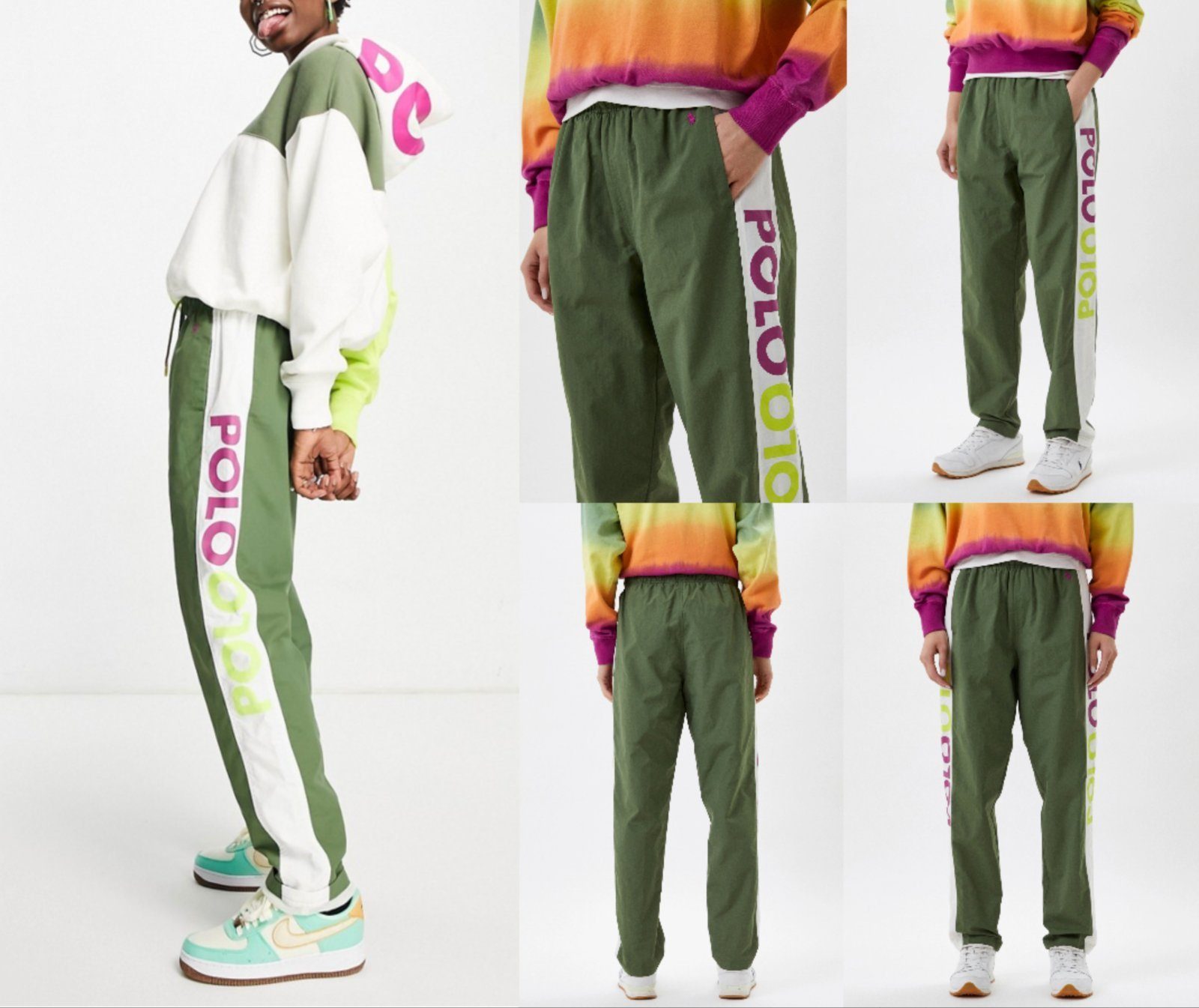 Ralph Lauren Jogginghose Polo Ralph Lauren Tape Track Pants Jogginghose Army Hose Joggingpants