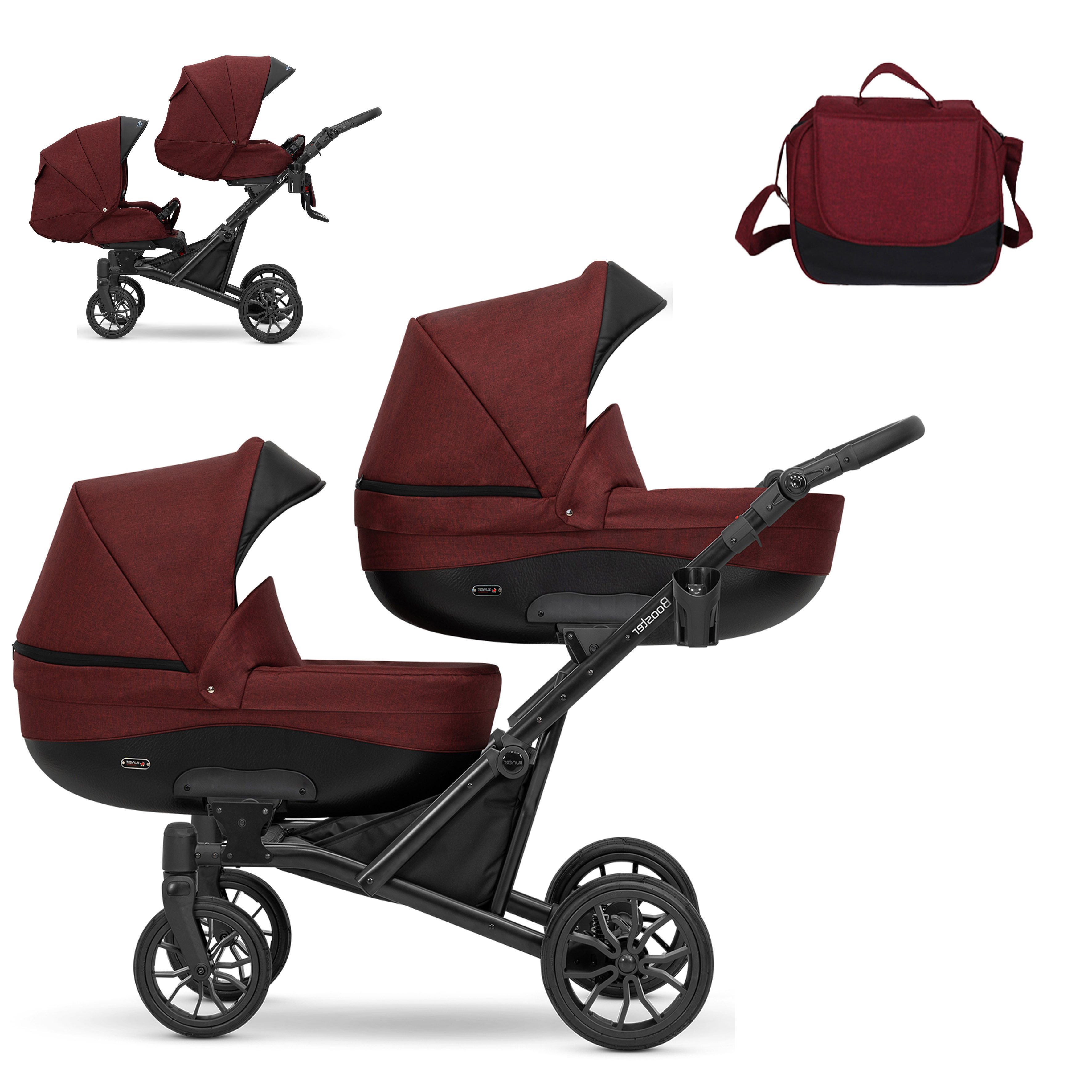 Zwillings-Kombikinderwagen Twin-Go 2 in 1 inkl. Sportsitze und umfangreichen Zubehör in 3 Farben