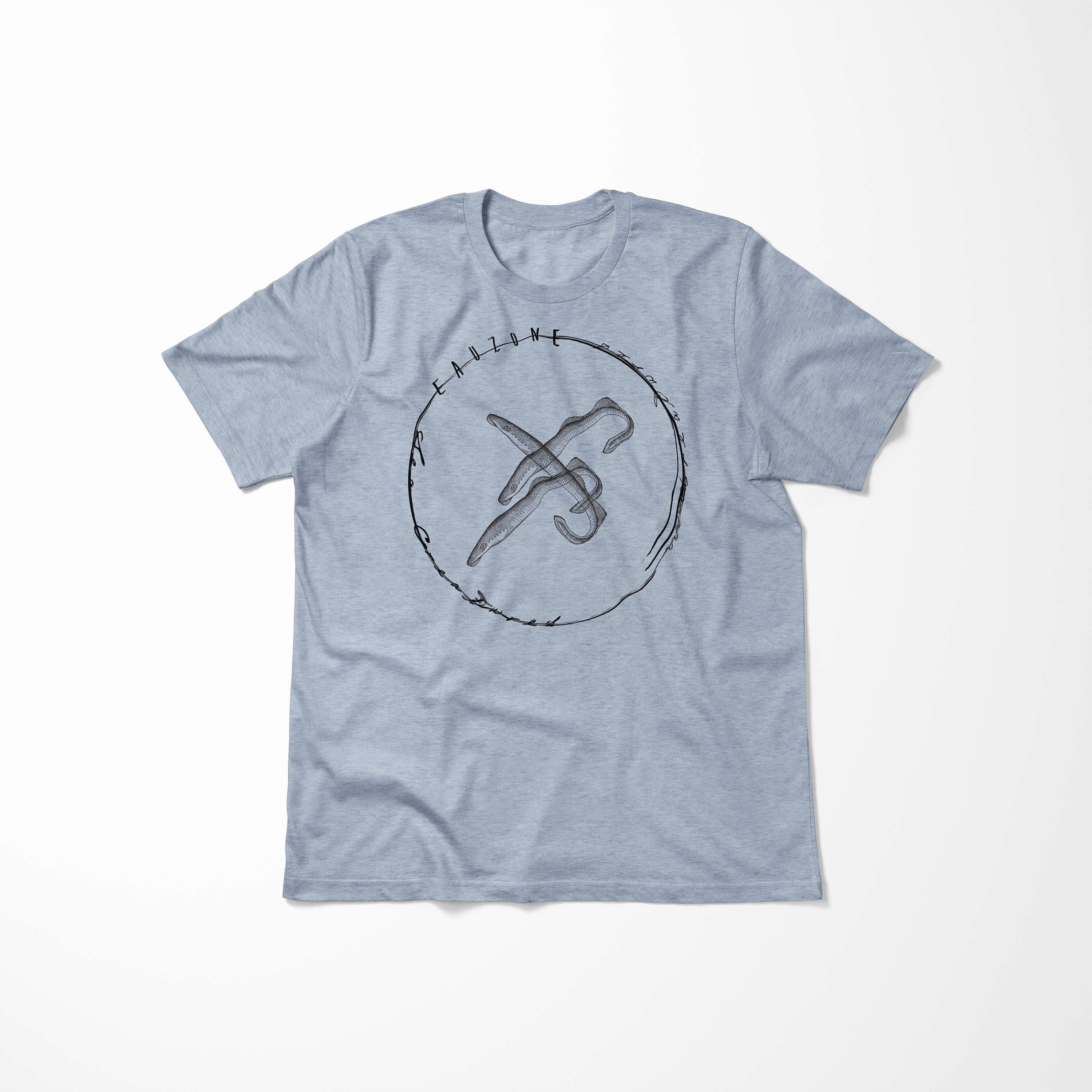 / Schnitt Stonewash Sea Struktur Sinus - Serie: T-Shirt und Tiefsee T-Shirt feine Art 083 sportlicher Denim Sea Creatures, Fische