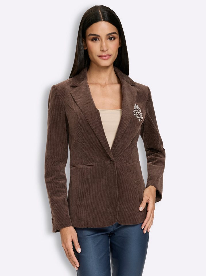 heine Blusenblazer Cord-Blazer Langarm