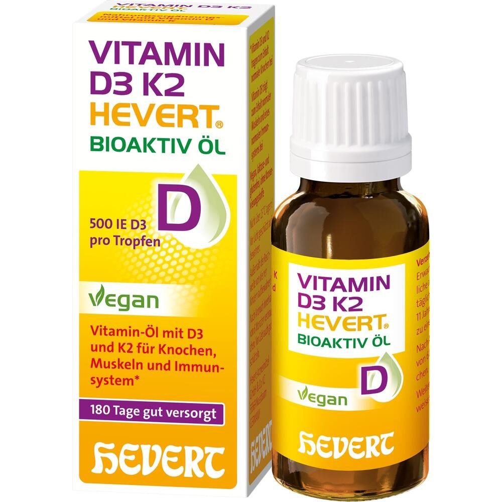 Hevert Arzneimittel VITAMIN D3 K2 Hevert Bioaktiv Öl Öl, 20 ml