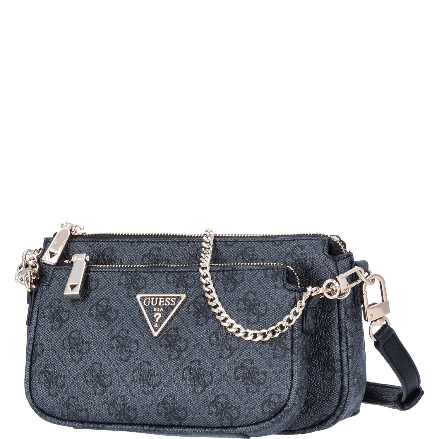 Umhängetasche GUESS Damen Schultertasche Noelle Coal Logo