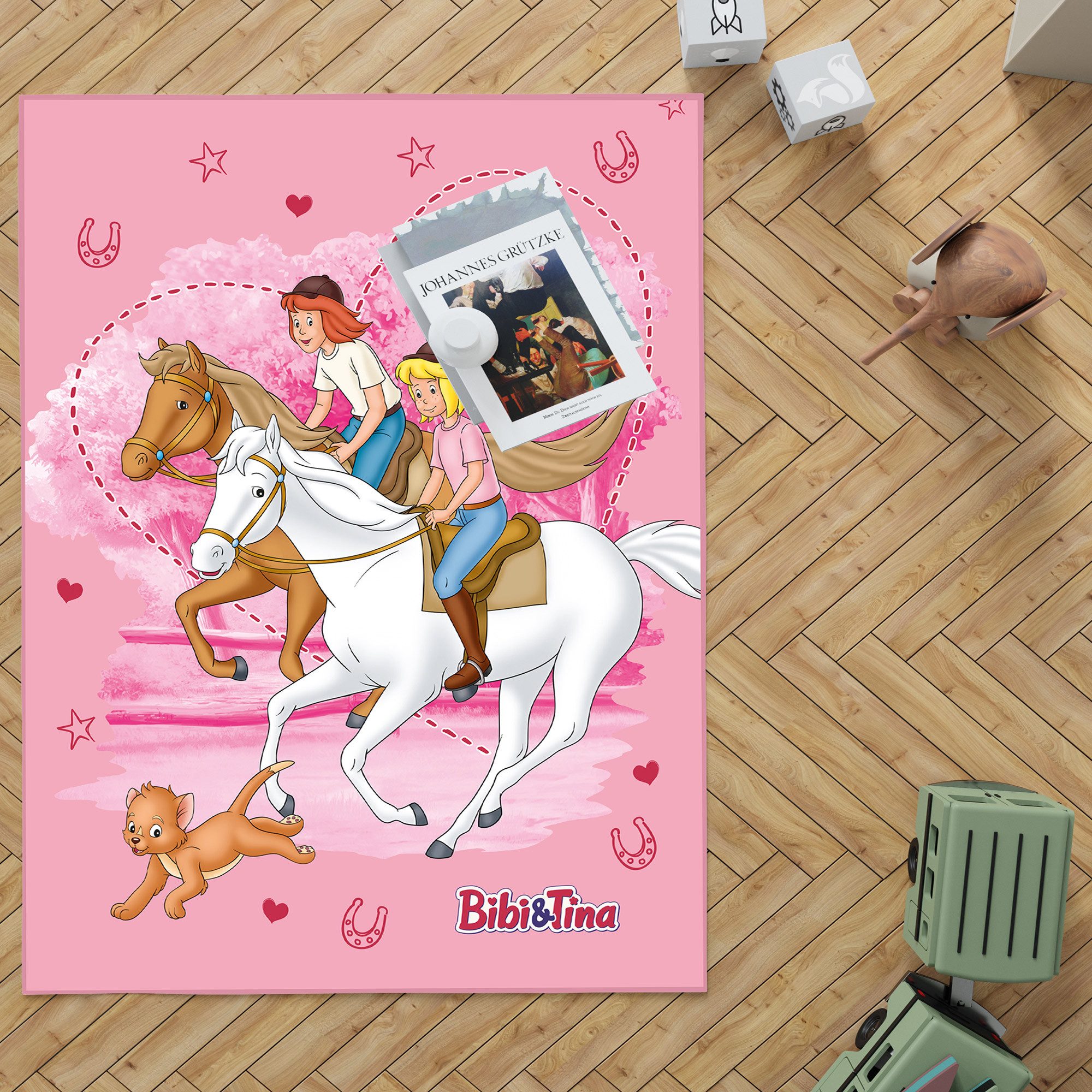 BERONAGE Kinderteppich Bibi und Tina Freunde Spiel-Teppich 100x130 cm, rech günstig online kaufen