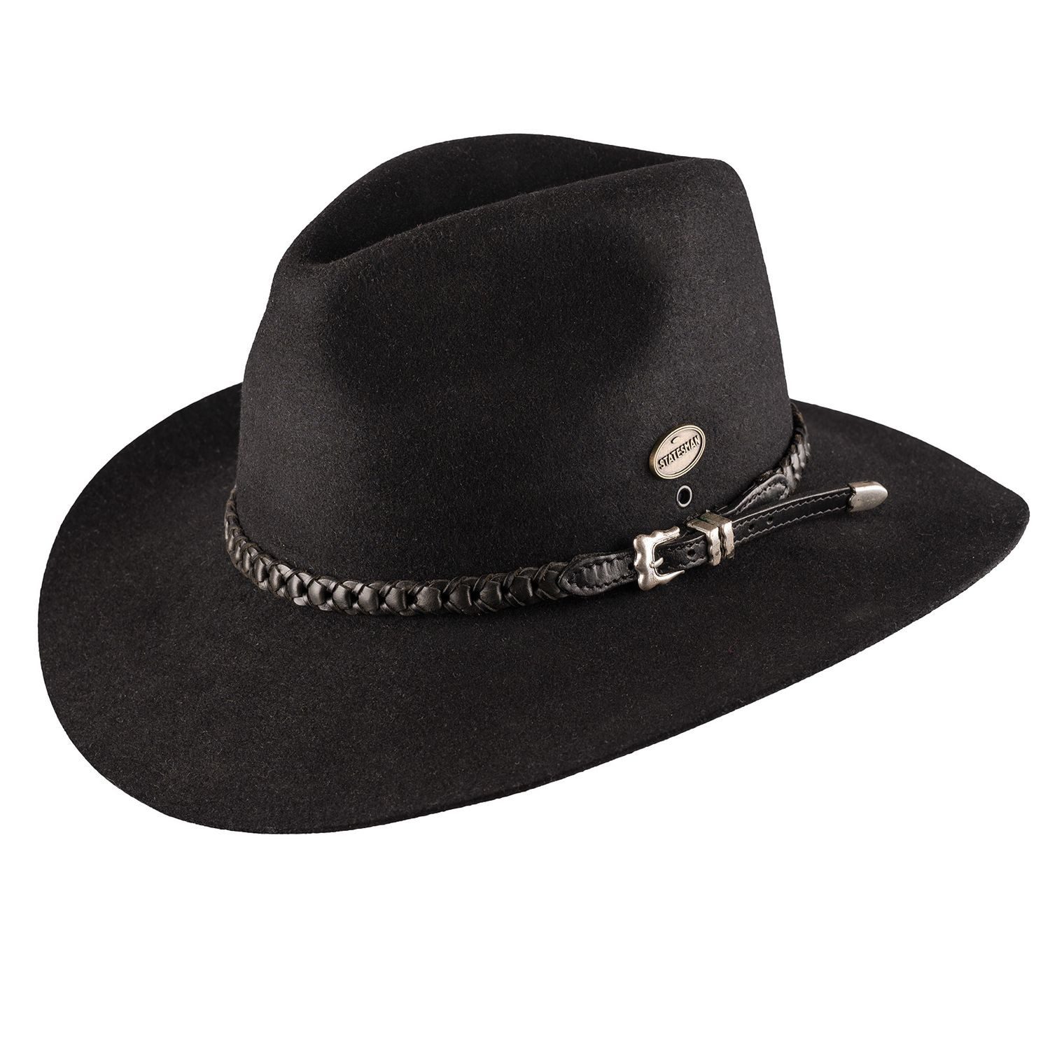 Scippis Filzhut Western mit Flecht-Lederband & UV-Schutz 50