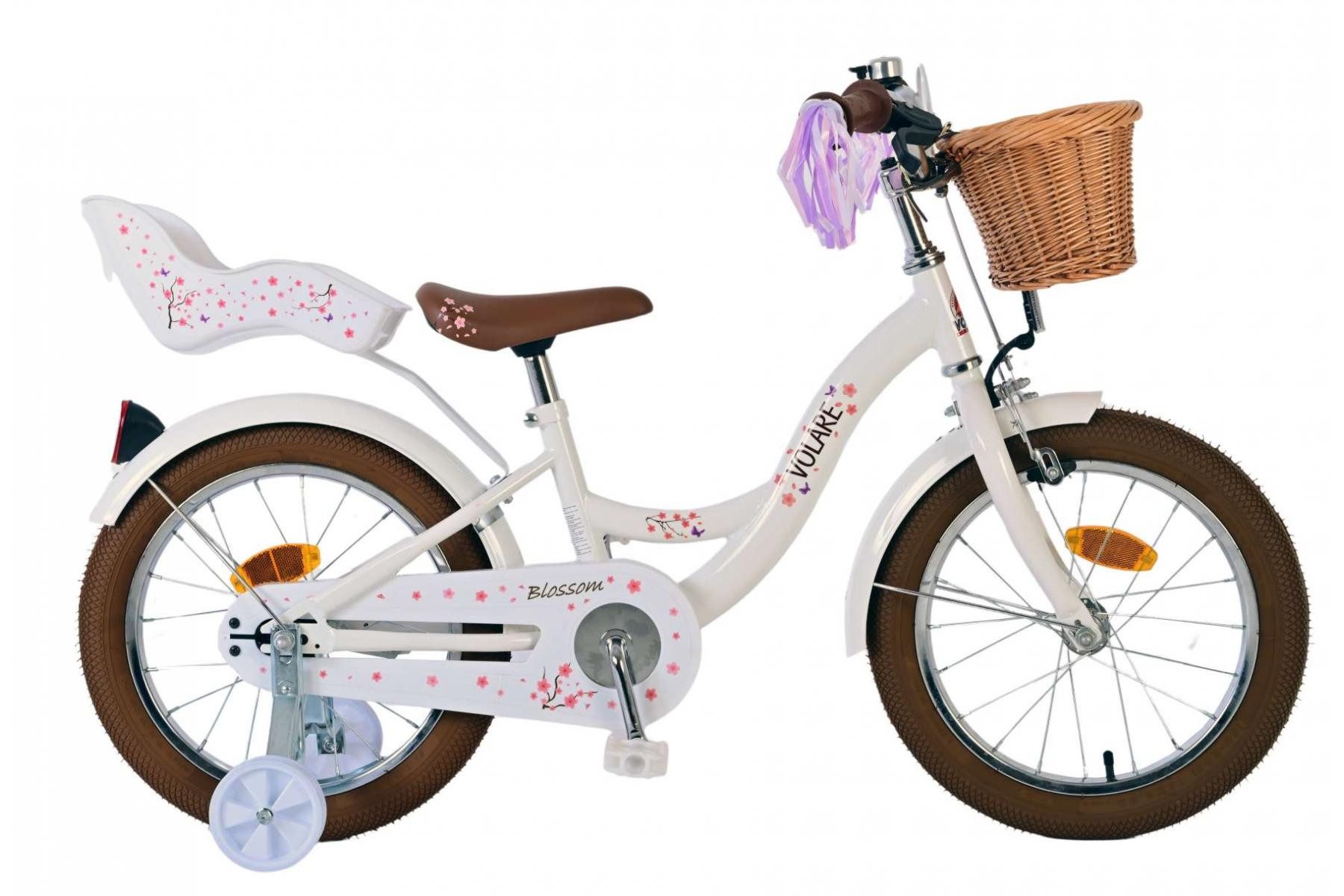 Kinderfahrrad Volare Blossom Kinderfahrrad für Mädchen - 16 Zoll in Weiß