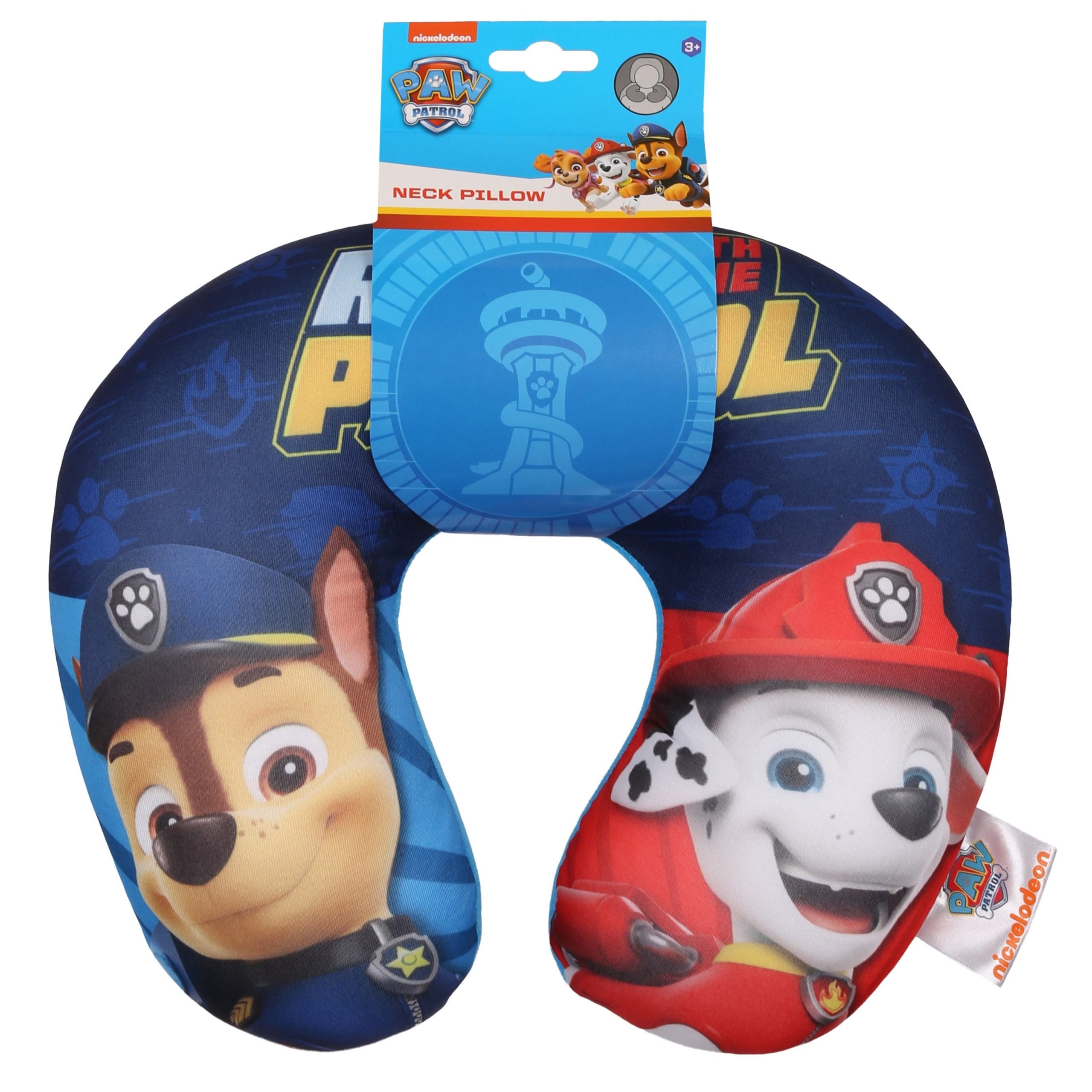PAW PATROL Nackenkissen Paw Patrol Chase & Marshall Reisekissen – Nackenkissen für Auto