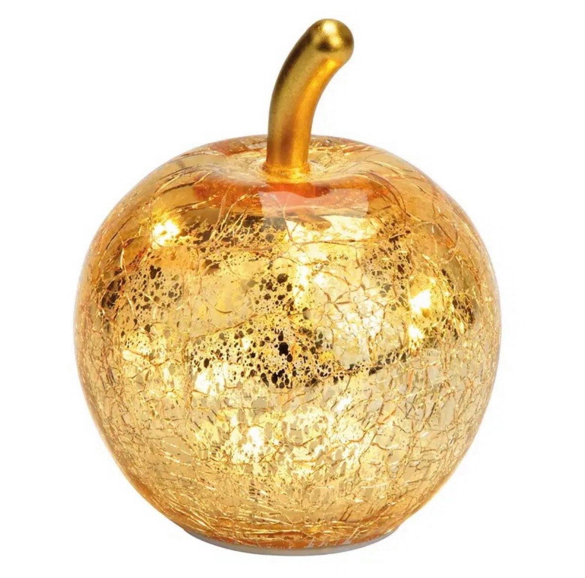 Seyila Home Dekofigur Dekorative Glas Apfel Leuchte mit LED, Crackle-Effekt günstig online kaufen