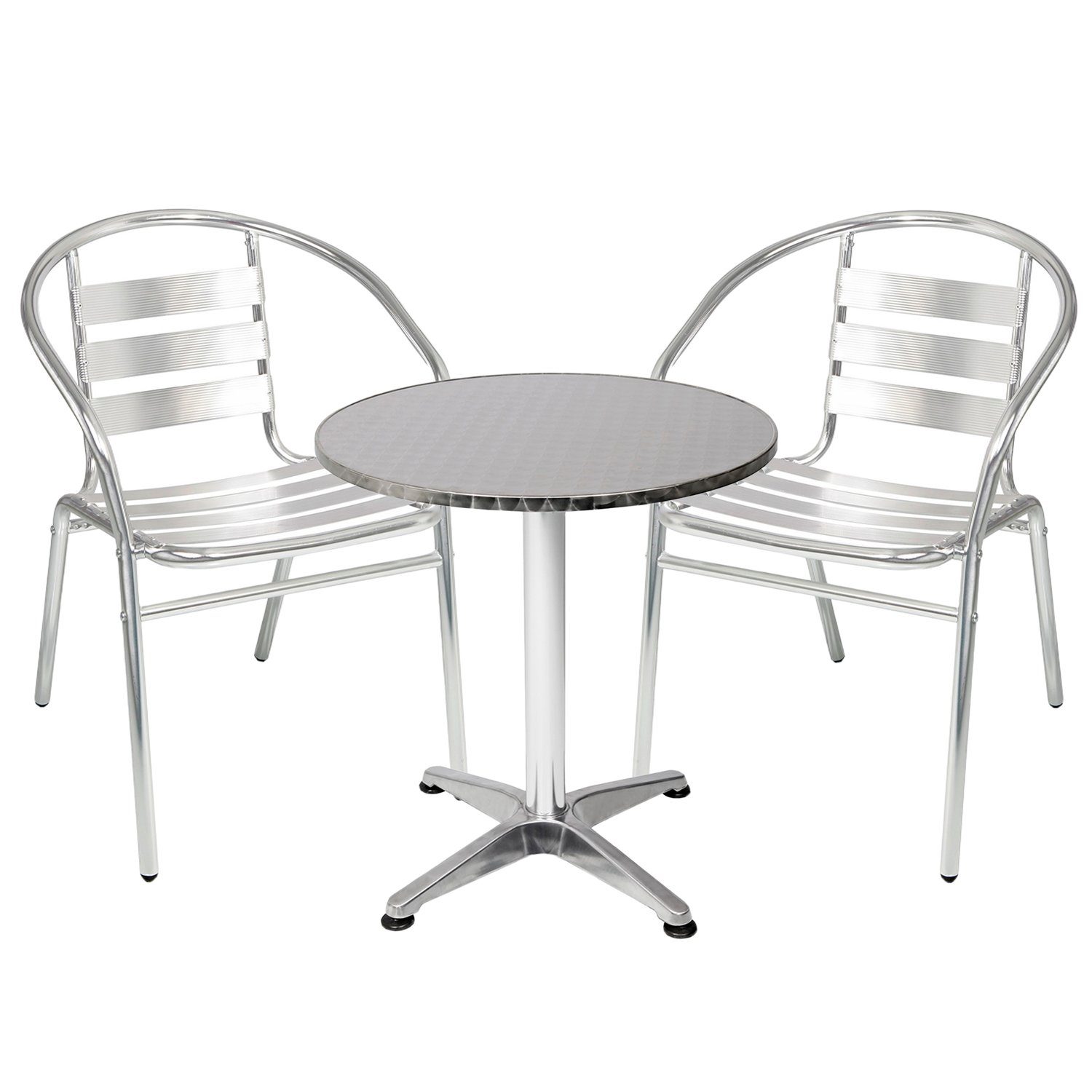 Mojawo Essgruppe Bistrogarnitur 3-teilig Aluminium Höhenverstellbar günstig online kaufen