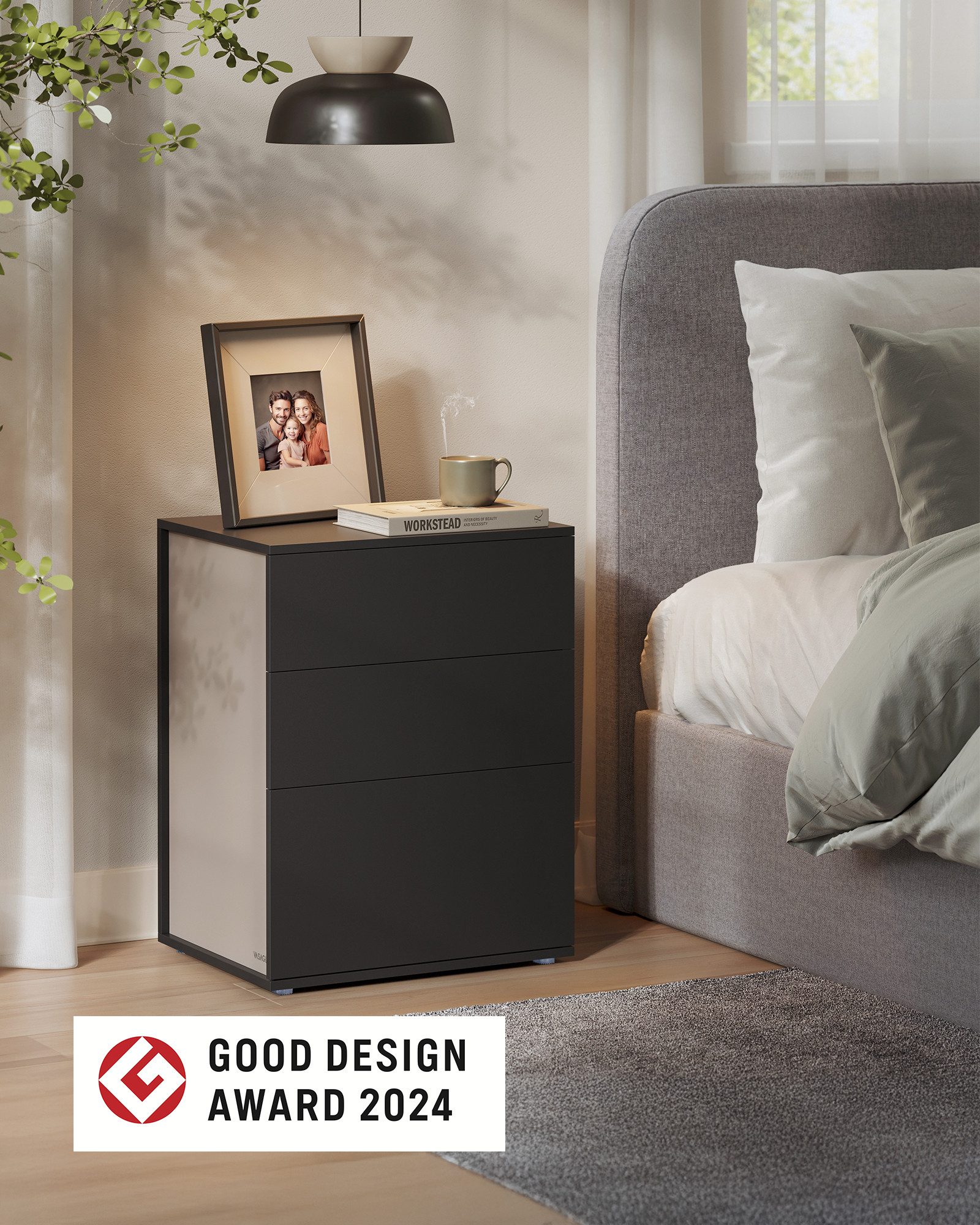 VASAGLE Nachttisch (1-St), werkzeuglose Montage,Beistelltisch,Nachtschrank günstig online kaufen