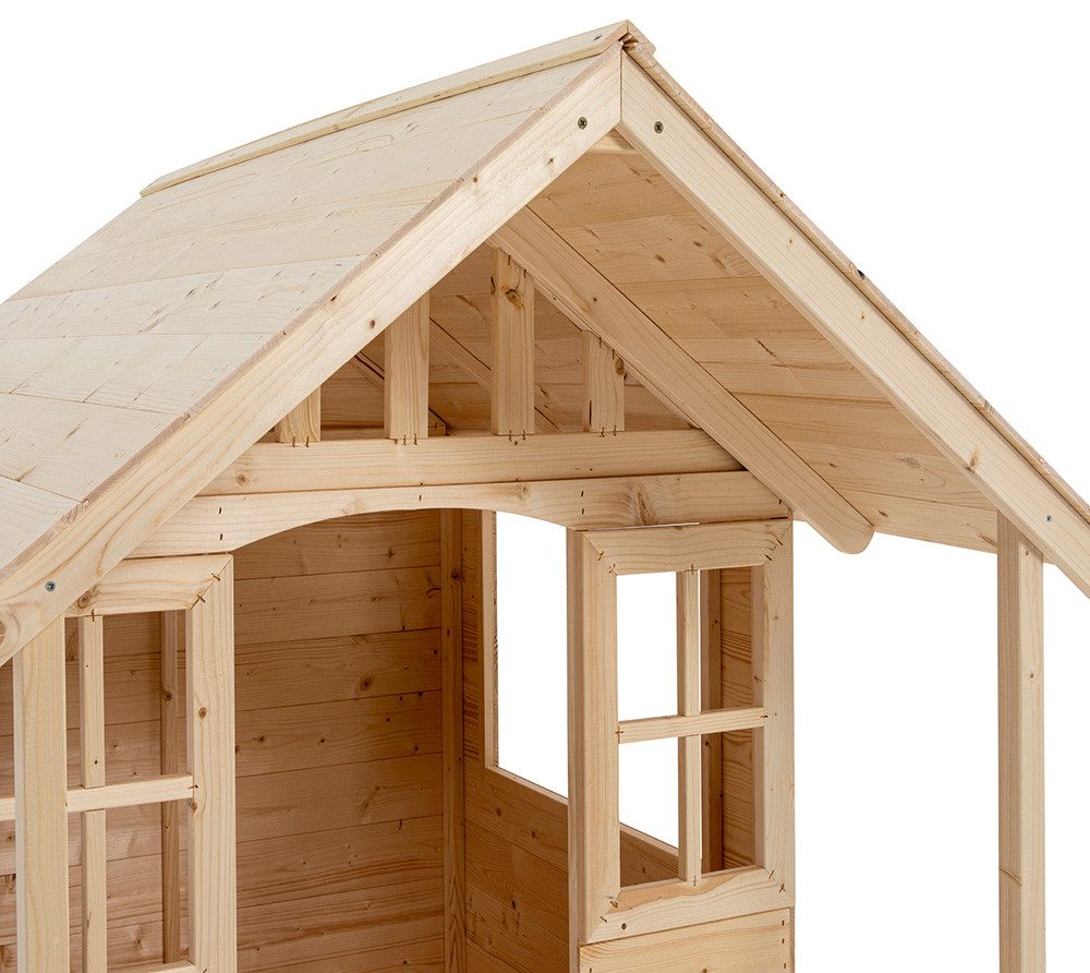 Zwerkules Spielhaus Villa 1, Einfach zusammengebaut, Altersempfehlung ab 3 J., LxBxH 270x148x224cm