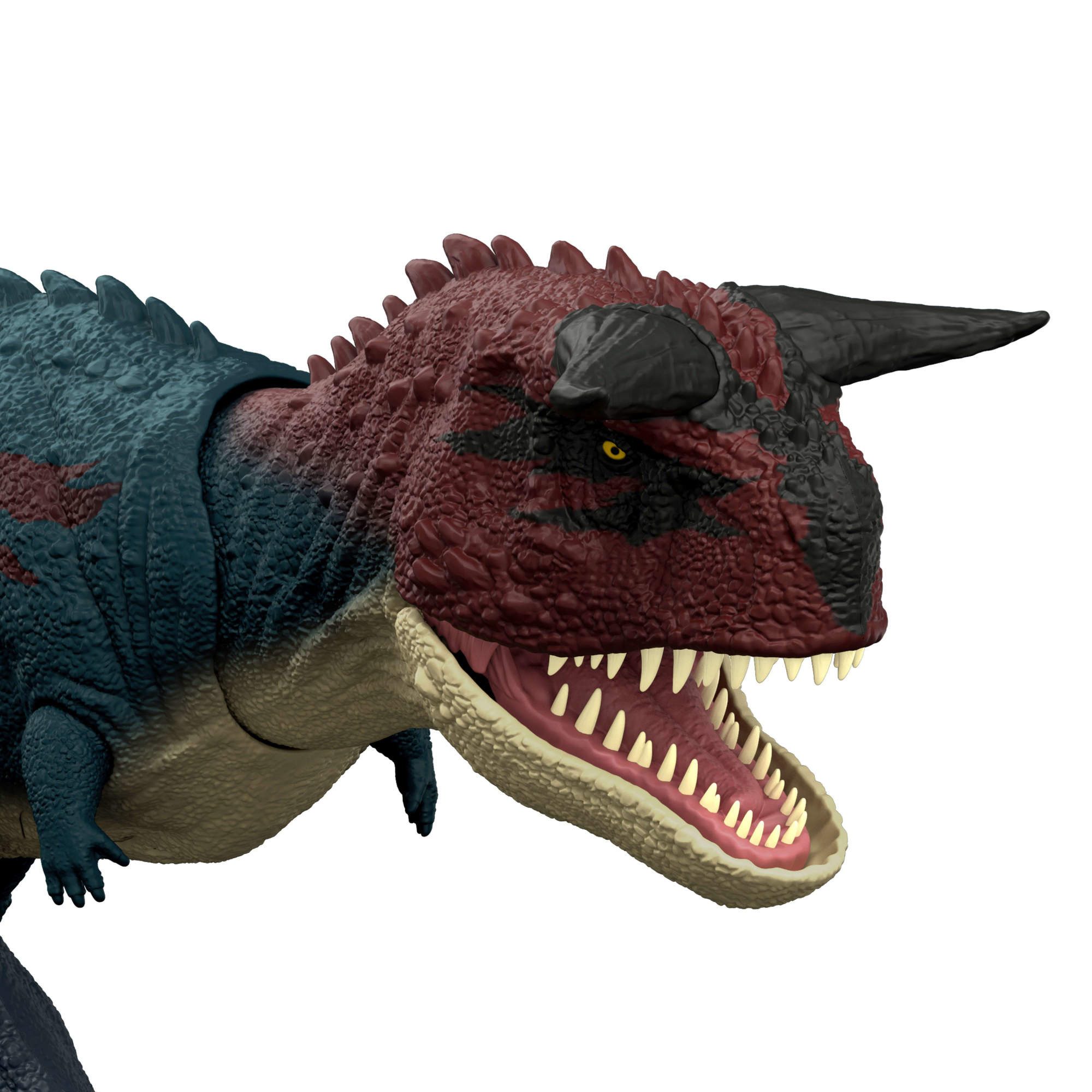 Mattel® Actionfigur Jurassic World, Charge 'N Chomp Carnotaurus, mit Beiß-Angriff und Brüllgeräusch