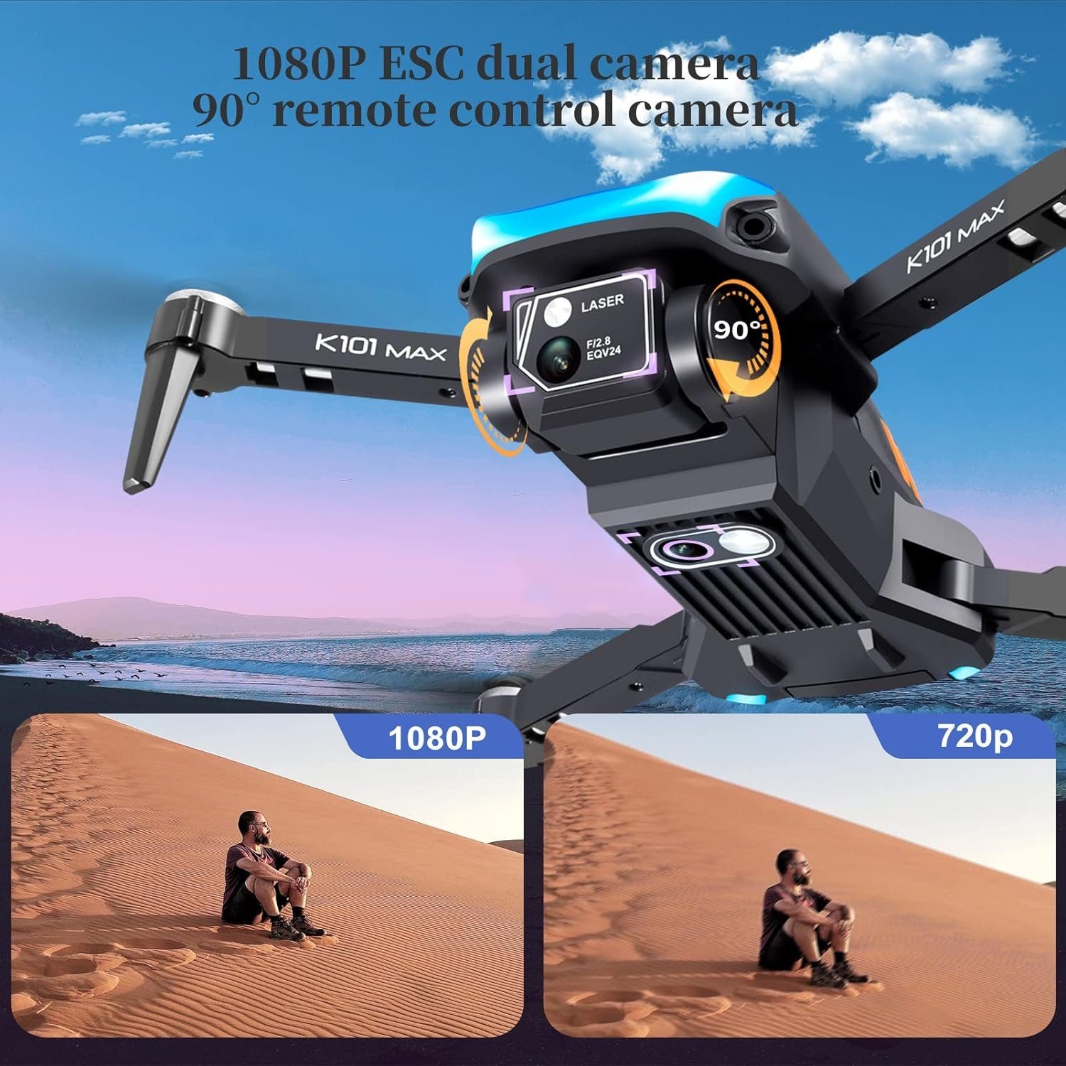 (1080p, FPV Drohne RC Übertragung Flusspositionierung Vermeidung) Kamera Einstellbarer ST.JJBANY