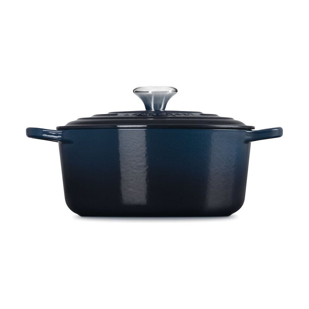 LE CREUSET Bräter Bräter mit Deckel 24 cm Signature Nuit, Gusseisen