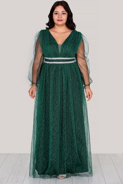 Modabout Abendkleid Langes Abendkleid Maxikleid für große Größen - NELB0588D5160ZMT (1-tlg)
