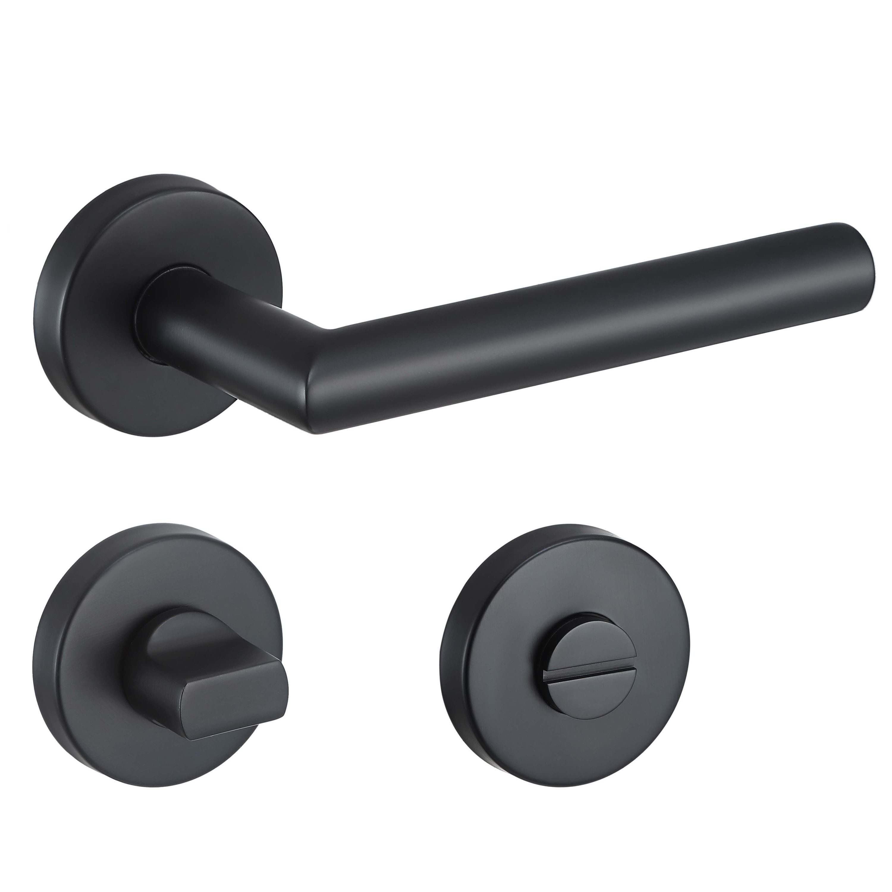 MeinTürgriff Drückergarnitur Toulouse schwarz Türgriff für Innentüren L-For günstig online kaufen