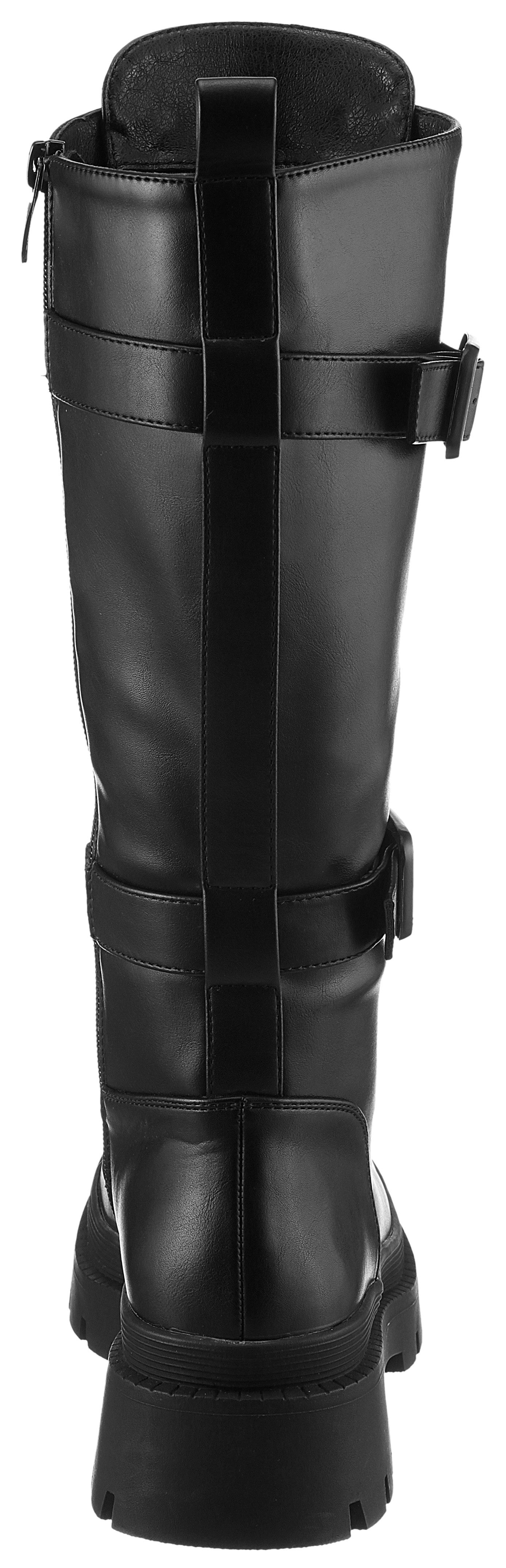 Aniston SHOES Schnürstiefel Langschaftstiefel, Profilsohle, Festival günstig online kaufen