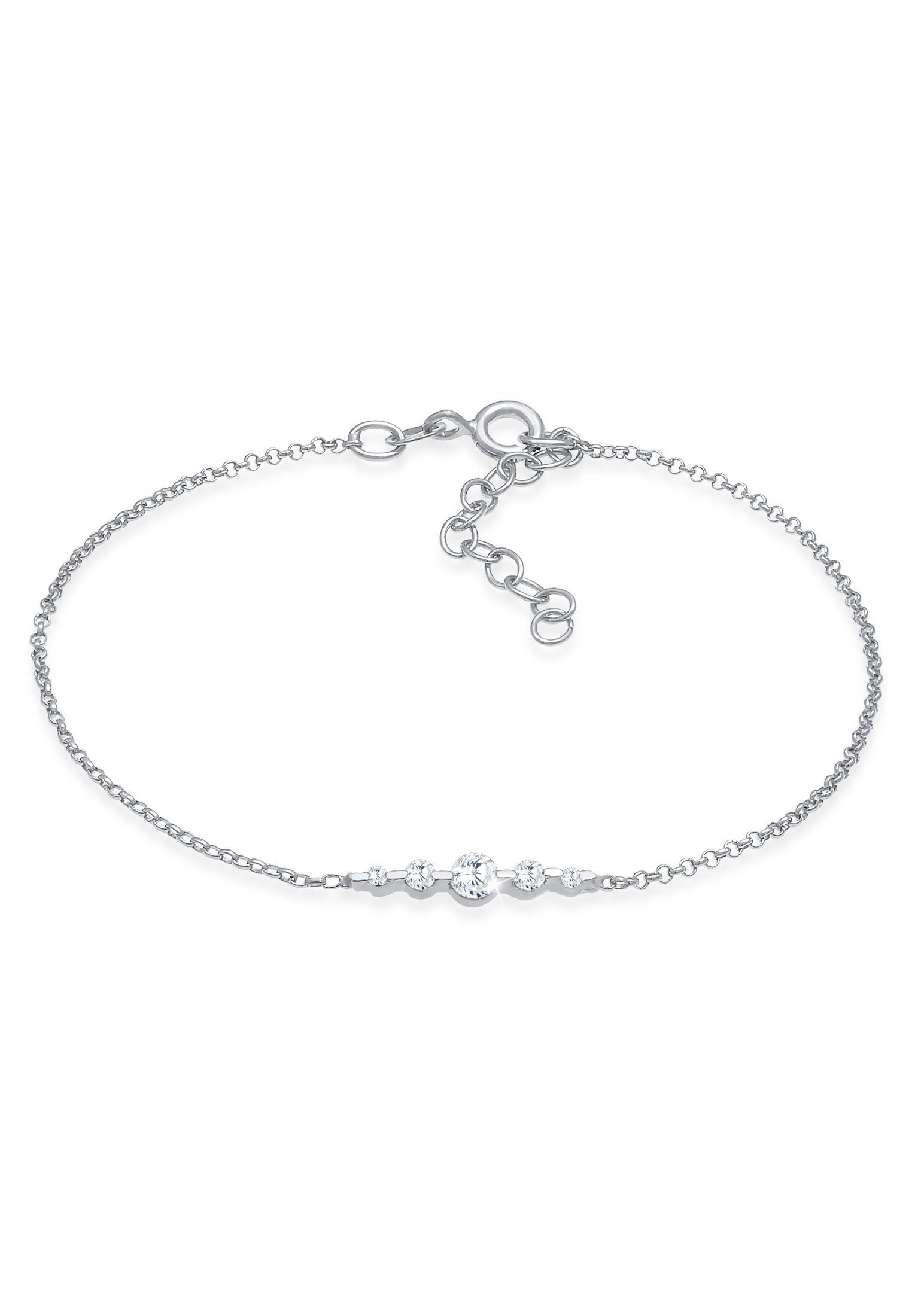 Armband Klassisch Funkelnd Zirkonia Kristalle 925 Silber