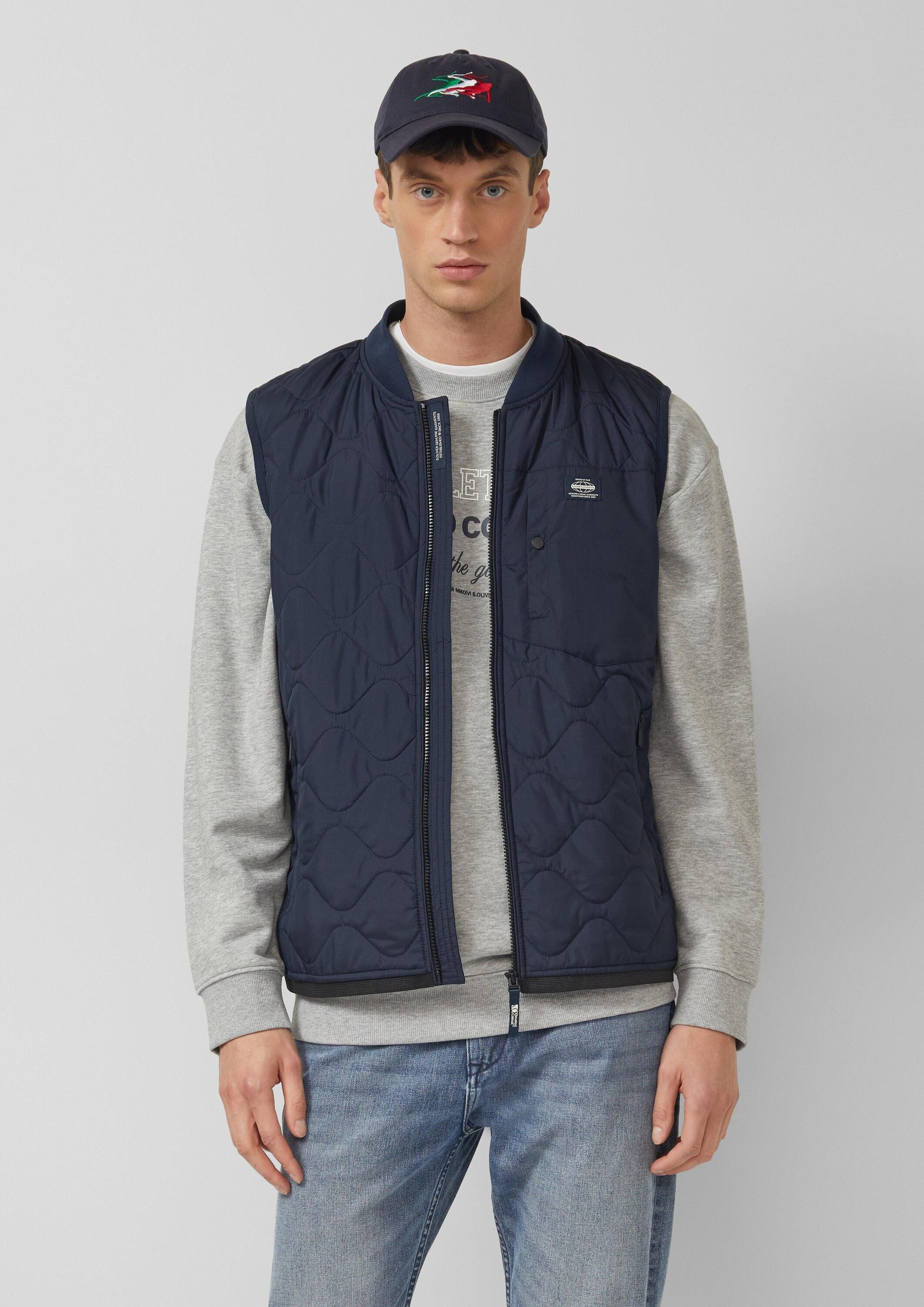 s.Oliver Snapback Cap Kappe Kappe aus Baumwoll-Twill mit Stickerei, Wintersport-Kollektion