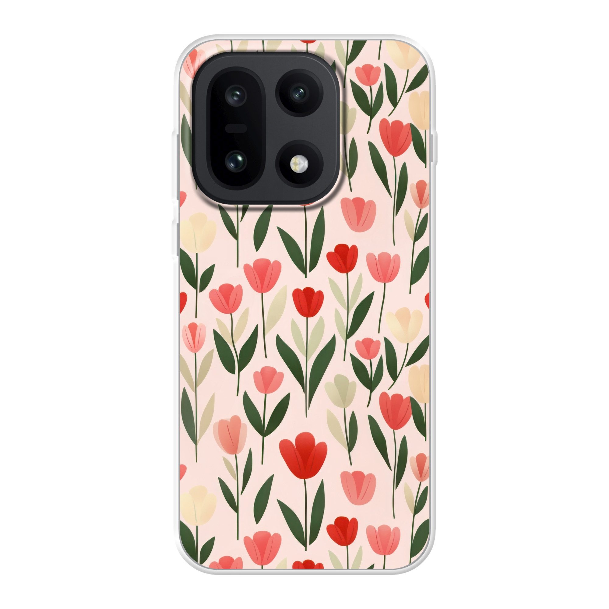 MuchoWow Handyhülle für OnePlus 15 Tulpen - Modern - Rosa, Phone Case, Silikon, Schutzhülle Dünn
