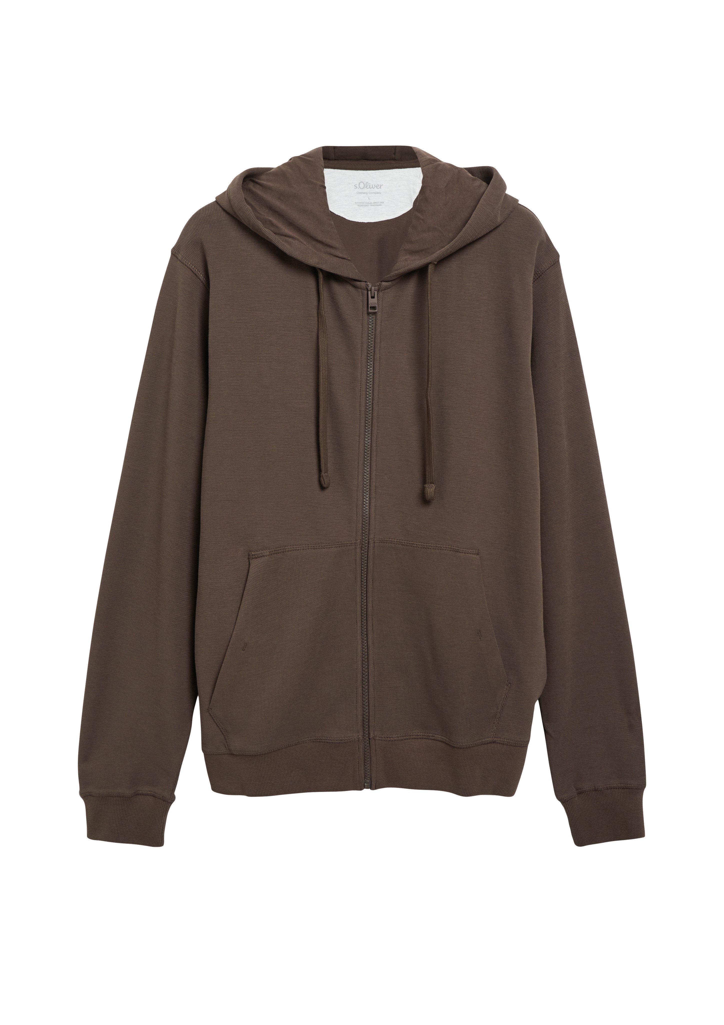 s.Oliver Kapuzensweatshirt Sweatjacke mit Kapuze – Bild 3 von 4