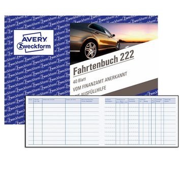 Avery Zweckform Formularblock Fahrtenbuch 222 - 40 Blatt mit Ausfüllhilfe - vom Finanzamt anerkannt