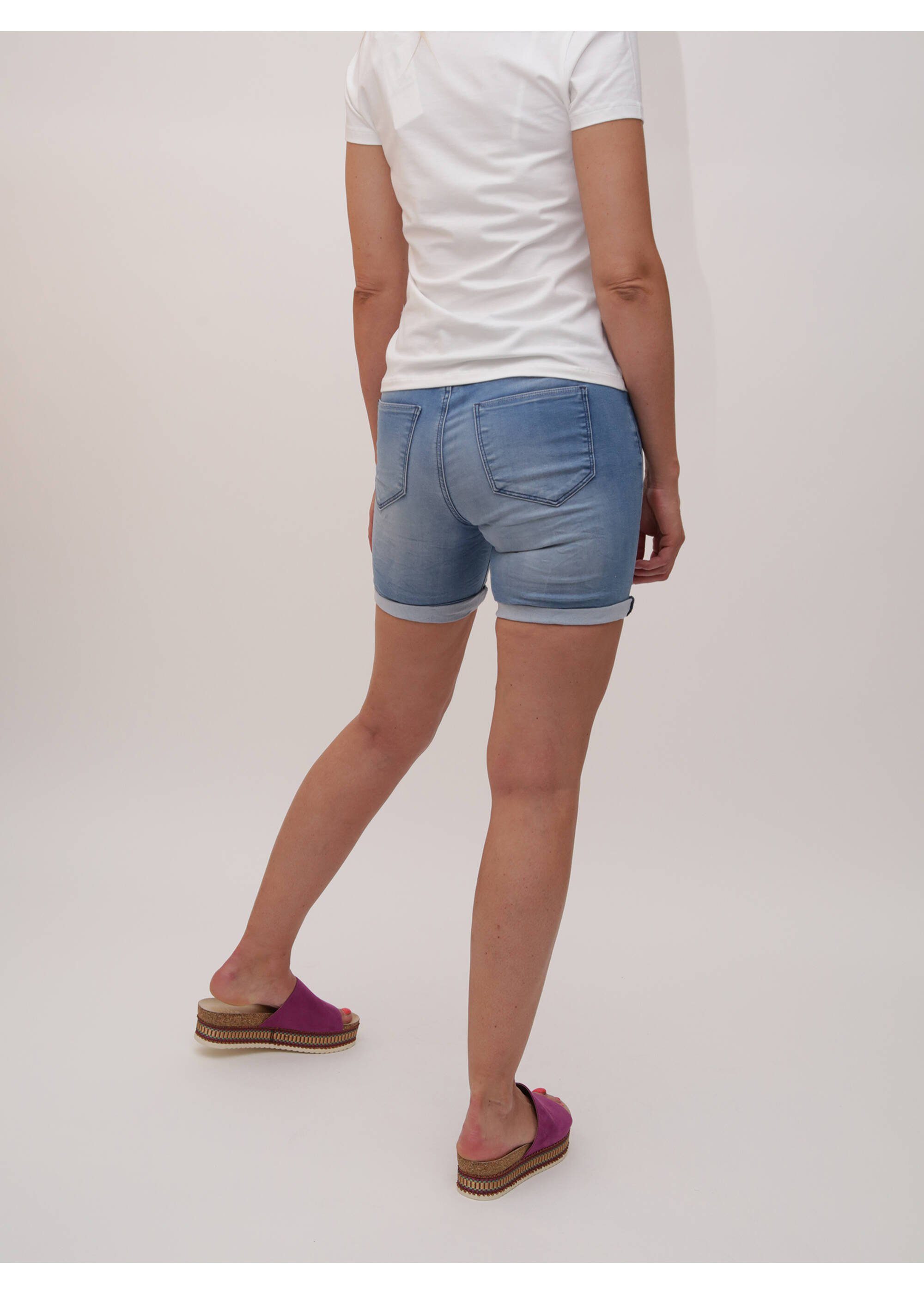 Miracle of Denim Stretch-Jeans MOD JEANS LUCKY SHORTS mid blue SP22-2024.877